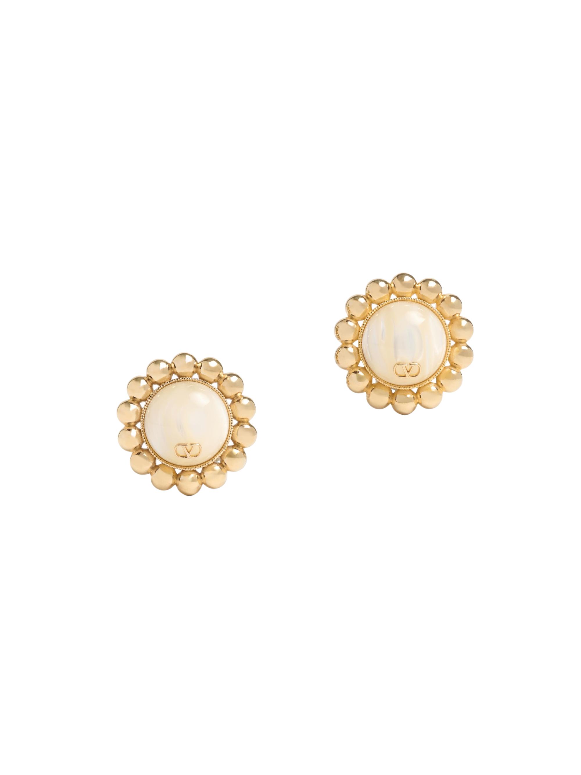 Valentino Garavani Pas Plus Metal and Pearl Earrings | Saks Fifth