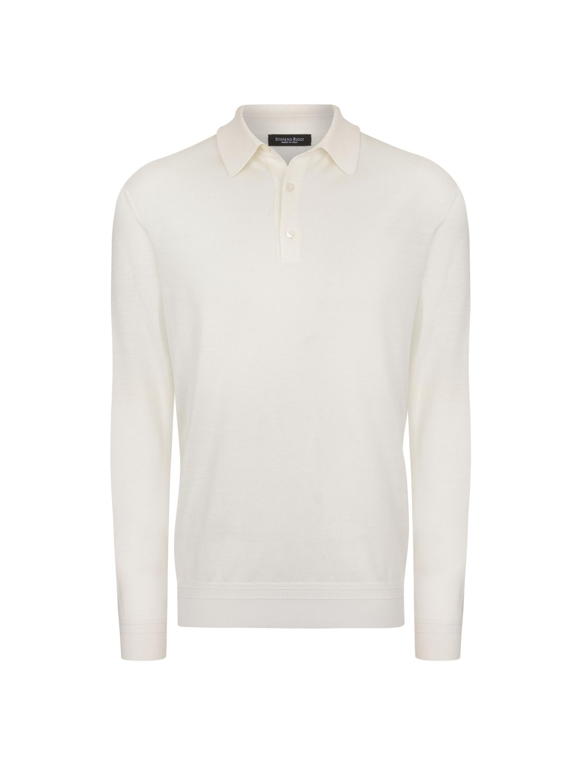 Stefano Ricci Men's Silk Three-Button Polo Shirt - Creme