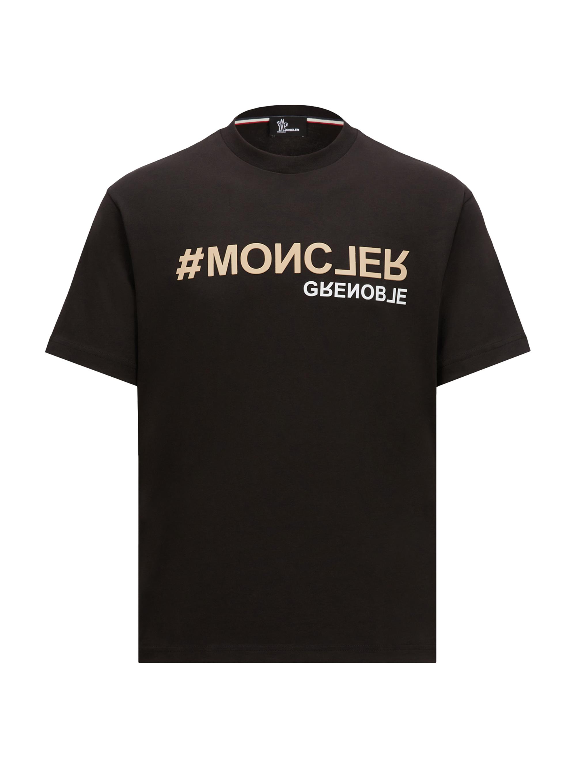 Moncler Grenoble Men's Short Sleeve Logo T-Shirt - Black