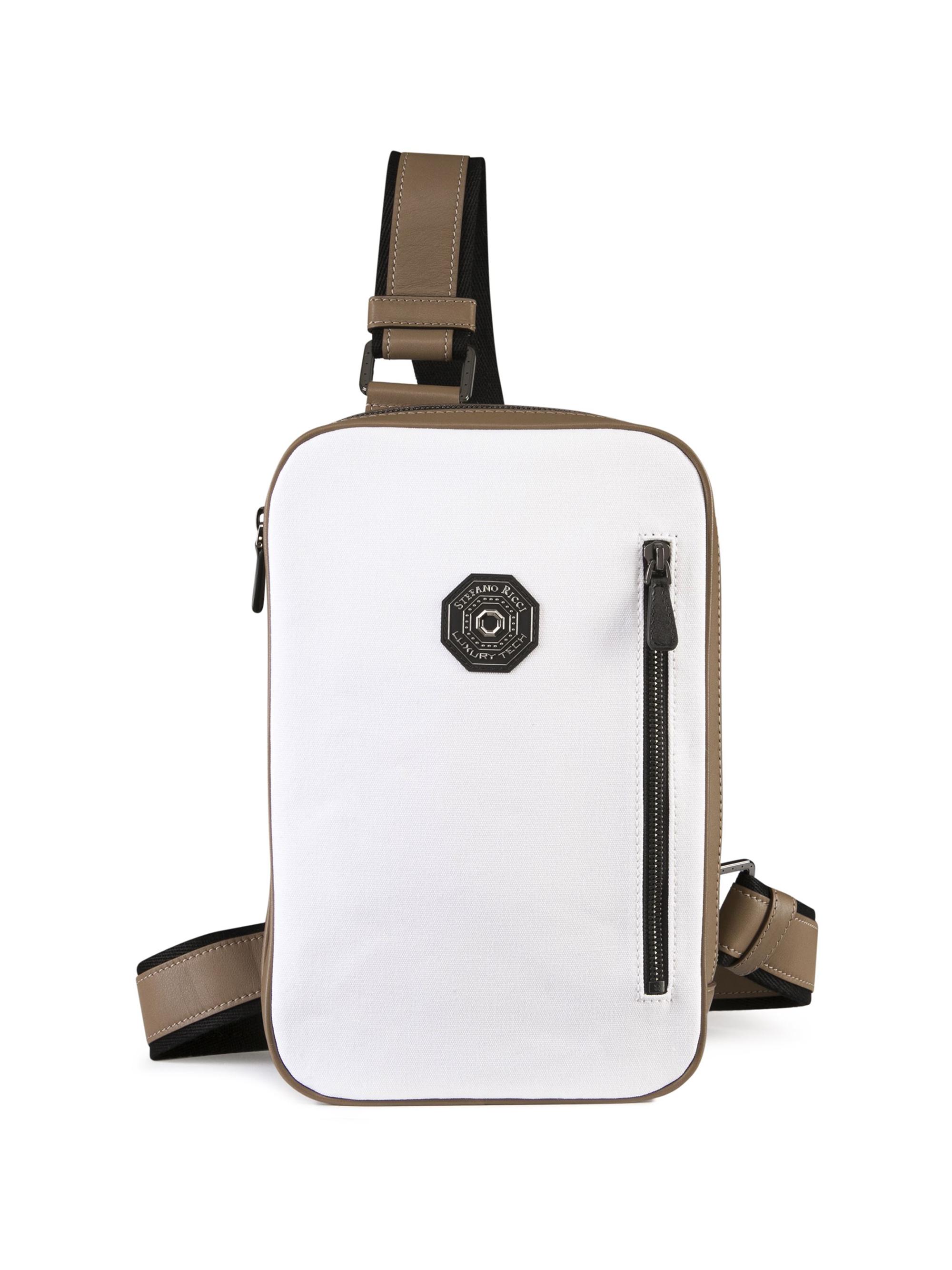 Stefano Ricci Men's Sling Backpack - White