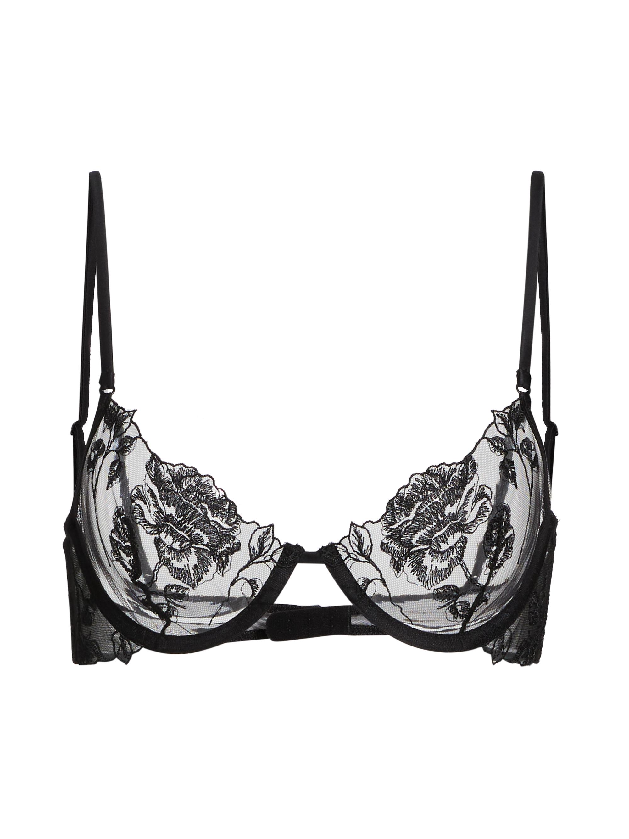 Kiki de Montparnasse Women's Dominique Lace Demi Bra - Black