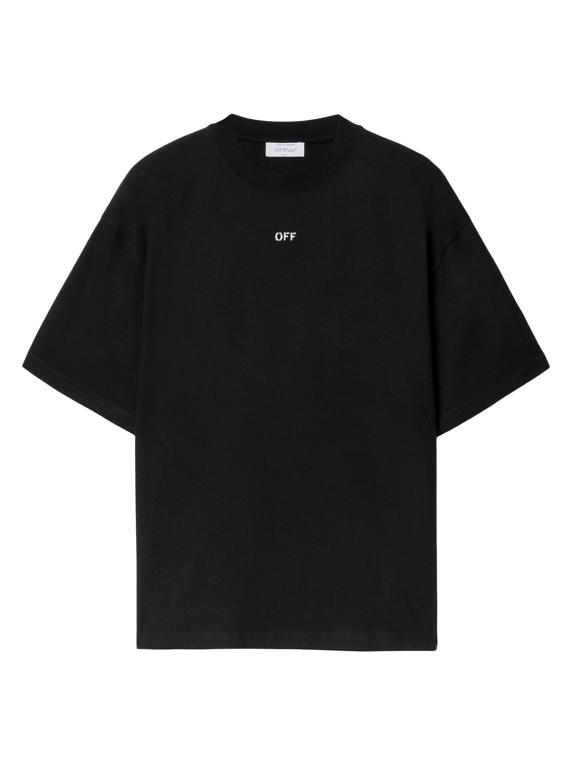 Off-White Men's Vibe Arrow Skate Crewneck T-Shirt - White Black