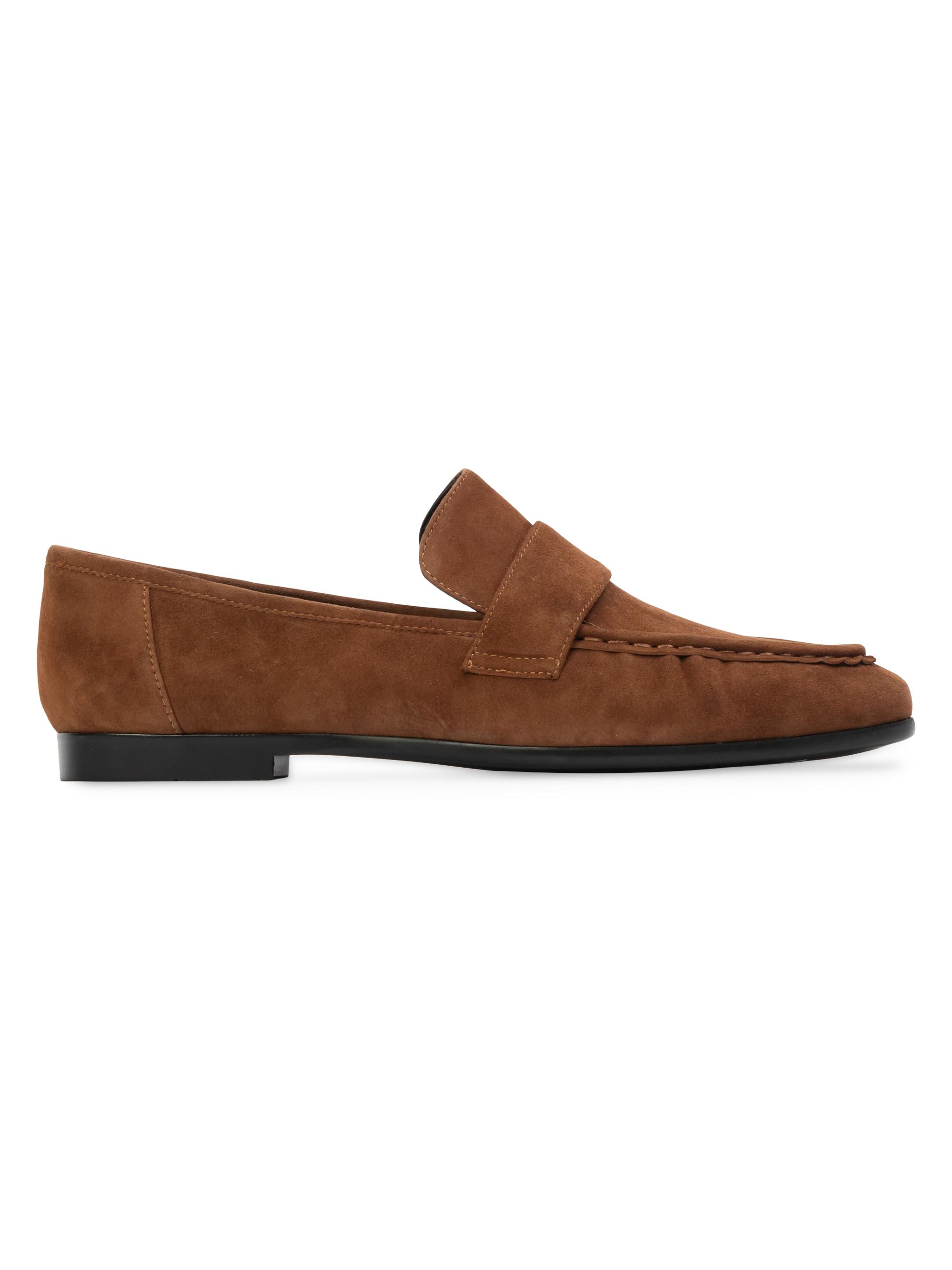 Black Suede Studio Women's Arrow Loafers - Tobacco Suede