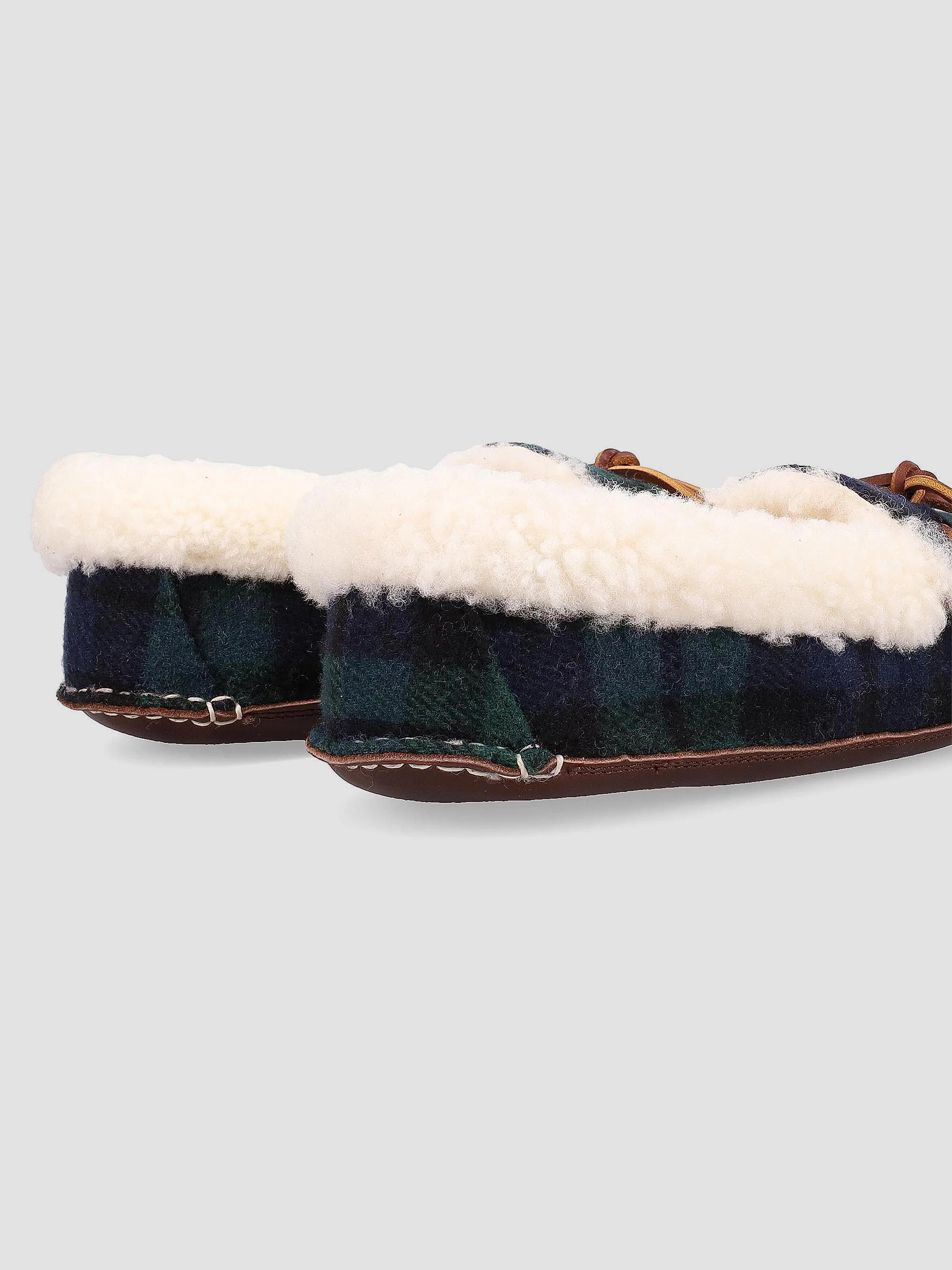 Polo Ralph Lauren Yarmond Plaid Cotton & Shearling Slippers  display picture 1