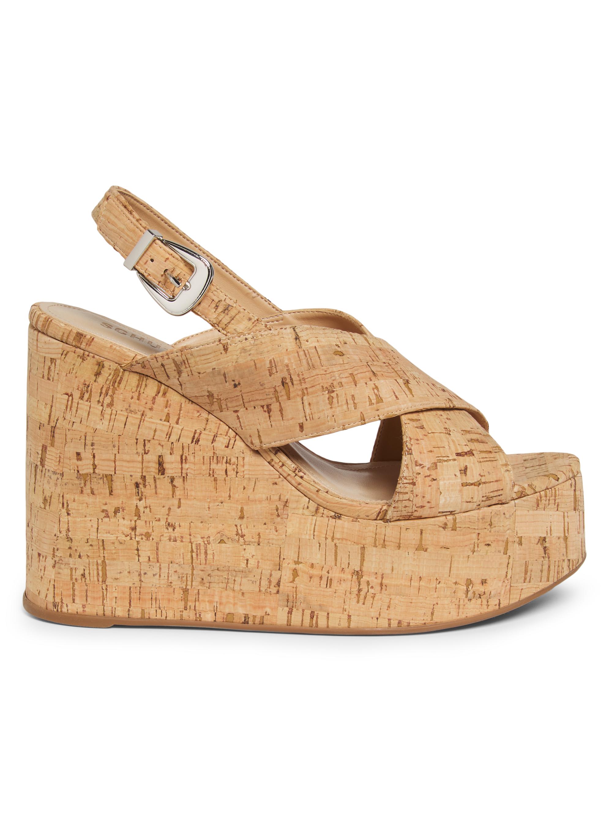 Schutz Women's Jennifer 100MM Cork Platform Wedge Sandals - Natural