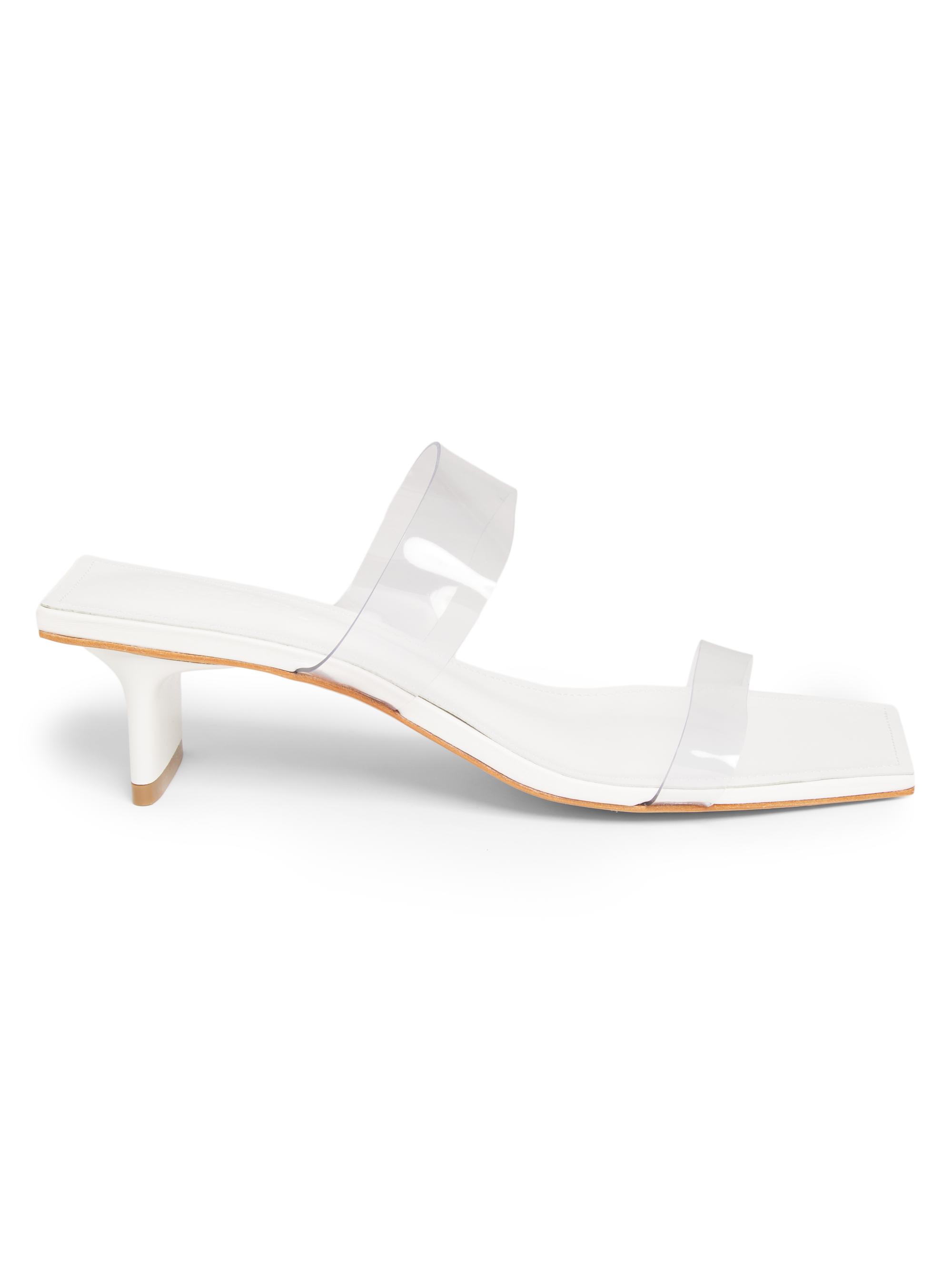 Schutz Women's Ariella Transparent Sandals - White