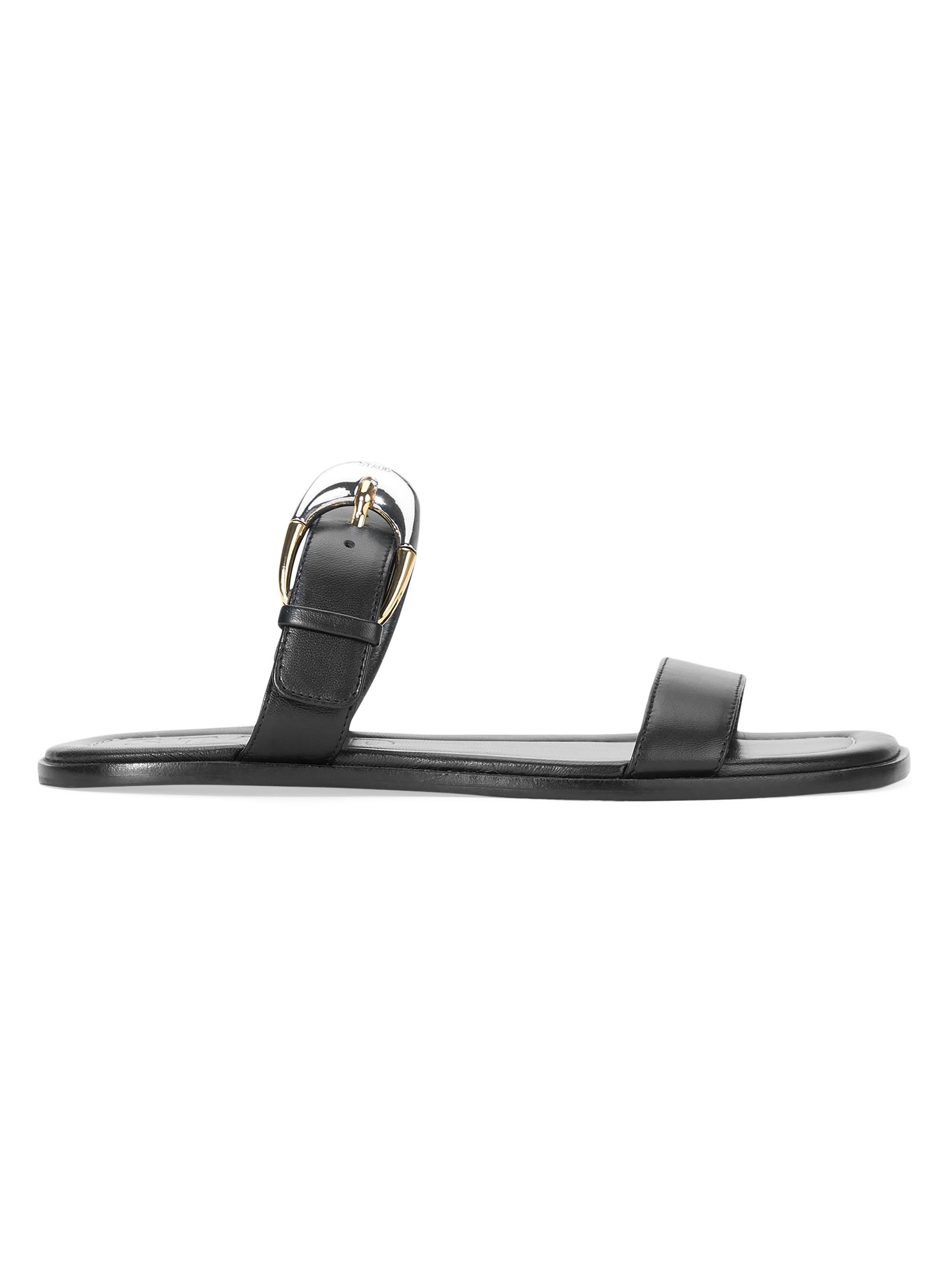 Staud Women's Harlow Leather Sandals - Black