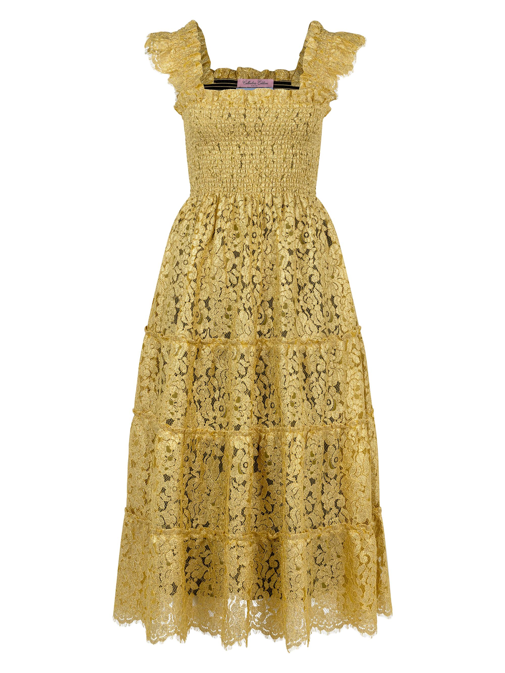 Hill House Home Women's The Lace Ellie Nap Dress - Gold Lace