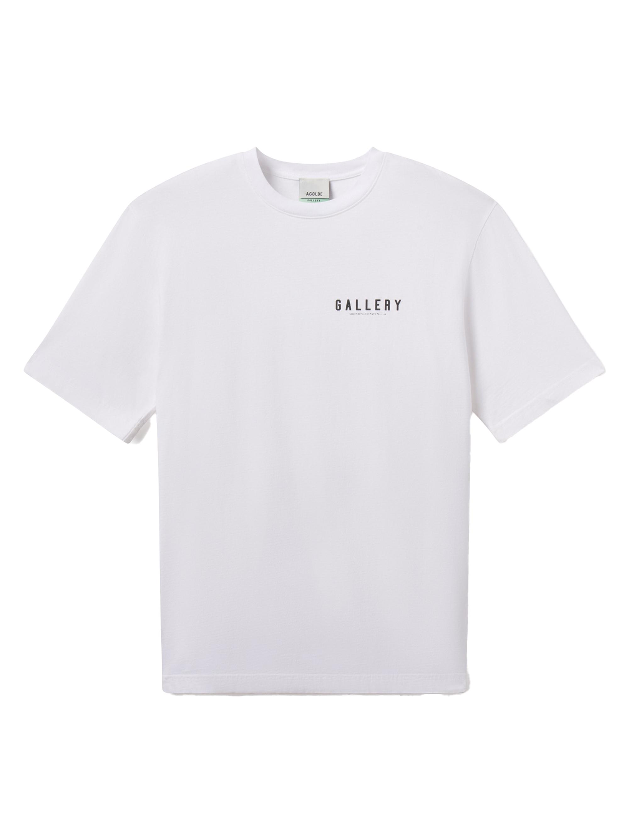 Agolde Men's  X RSVP Gallery Crewneck T-Shirt - White Black