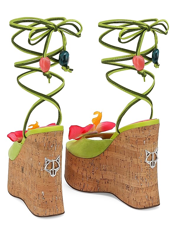 Shop Naked Wolfe Sunflower Kid Suede Wedges | Saks Fifth Avenue Shop Naked Wolfe Sunflower Kid Suede Wedges | Saks Fifth Avenue