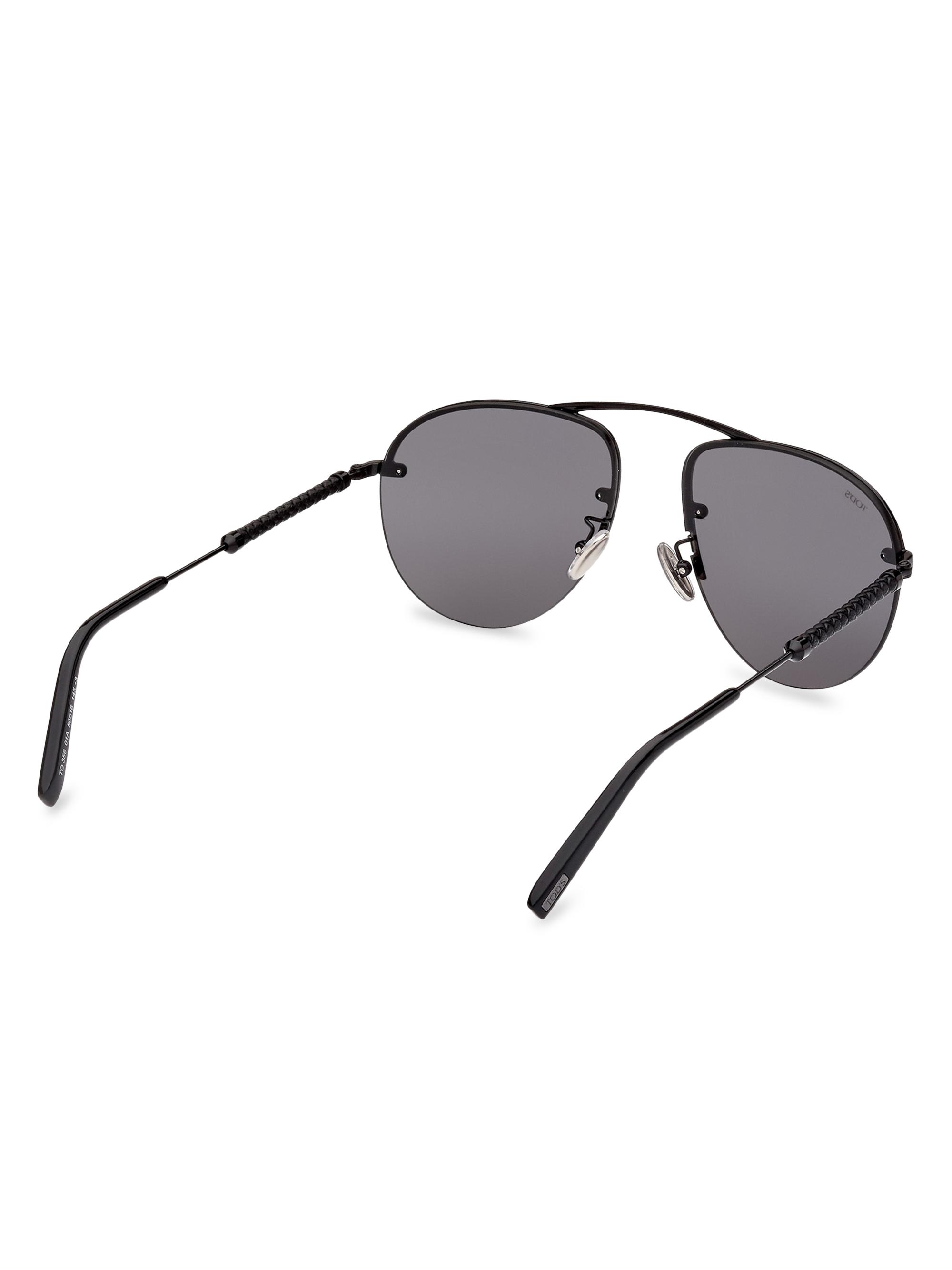 Tod's Pilot 56MM Metal Sunglasses | Saks Fifth Avenue