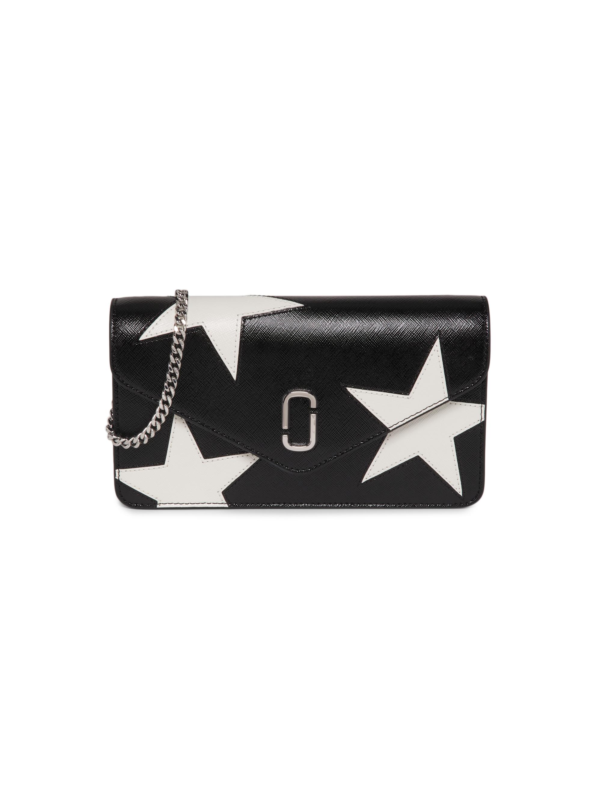 Marc Jacobs Women's The Longshot Leather Chain Wallet - Black Multi