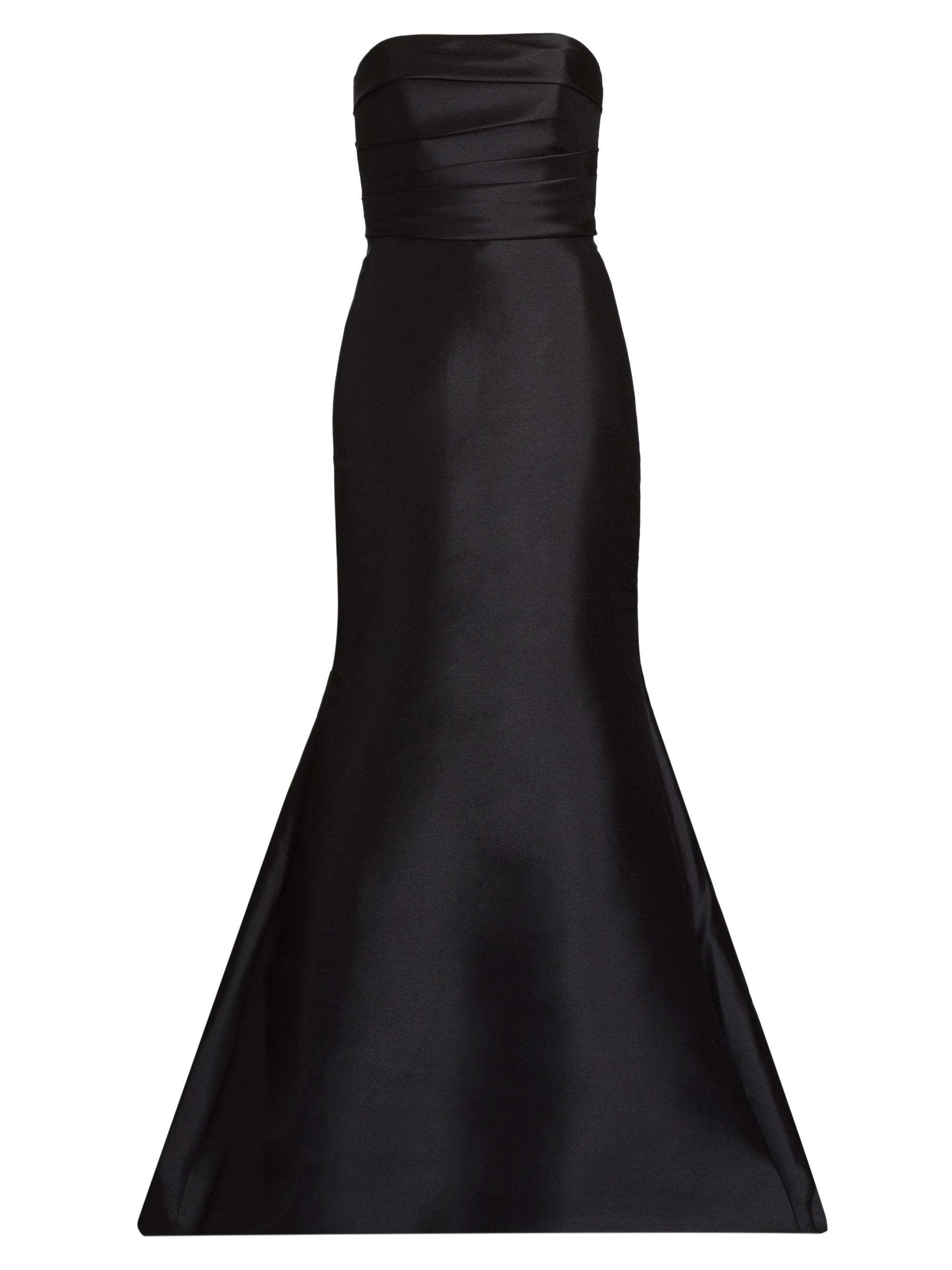 Amsale Women's Taffeta Strapless Trumpet Gown - Black