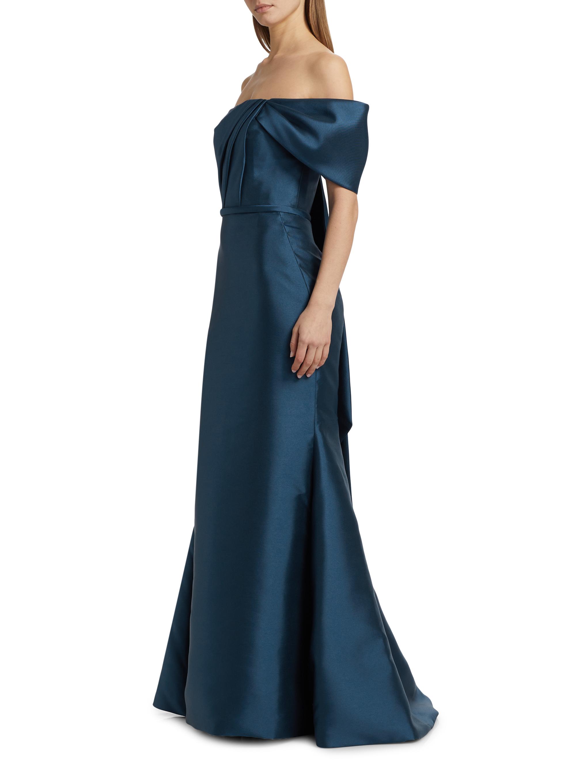 amsale blue dress AMSALE CORSET DROP WAIST GOWN IN FRENCH BLUE – Emporium Kalu main image 1