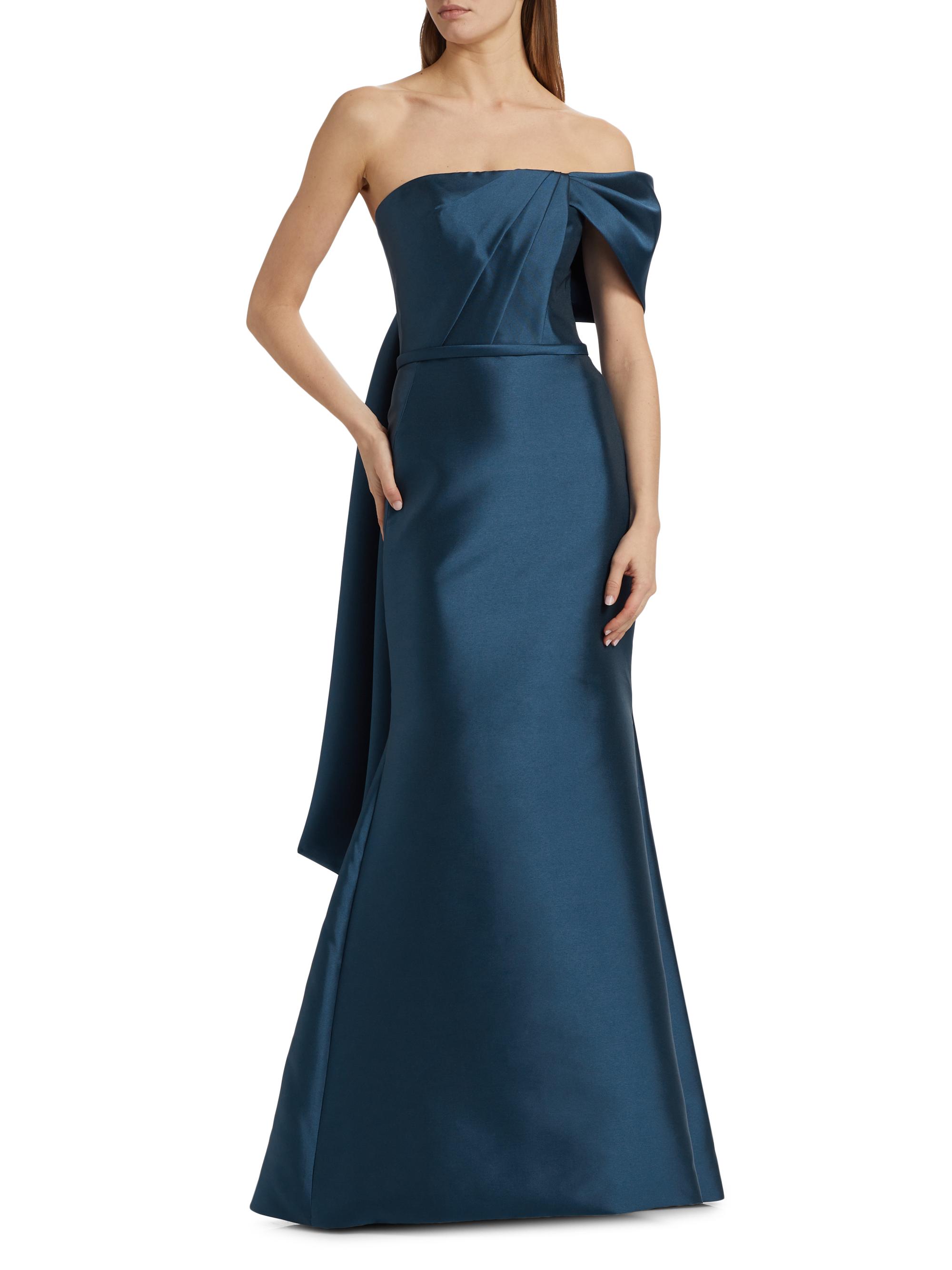 blue dress for baby girl Nouvelle Amsale Bridesmaid Dress Amelia Slate main image 1
