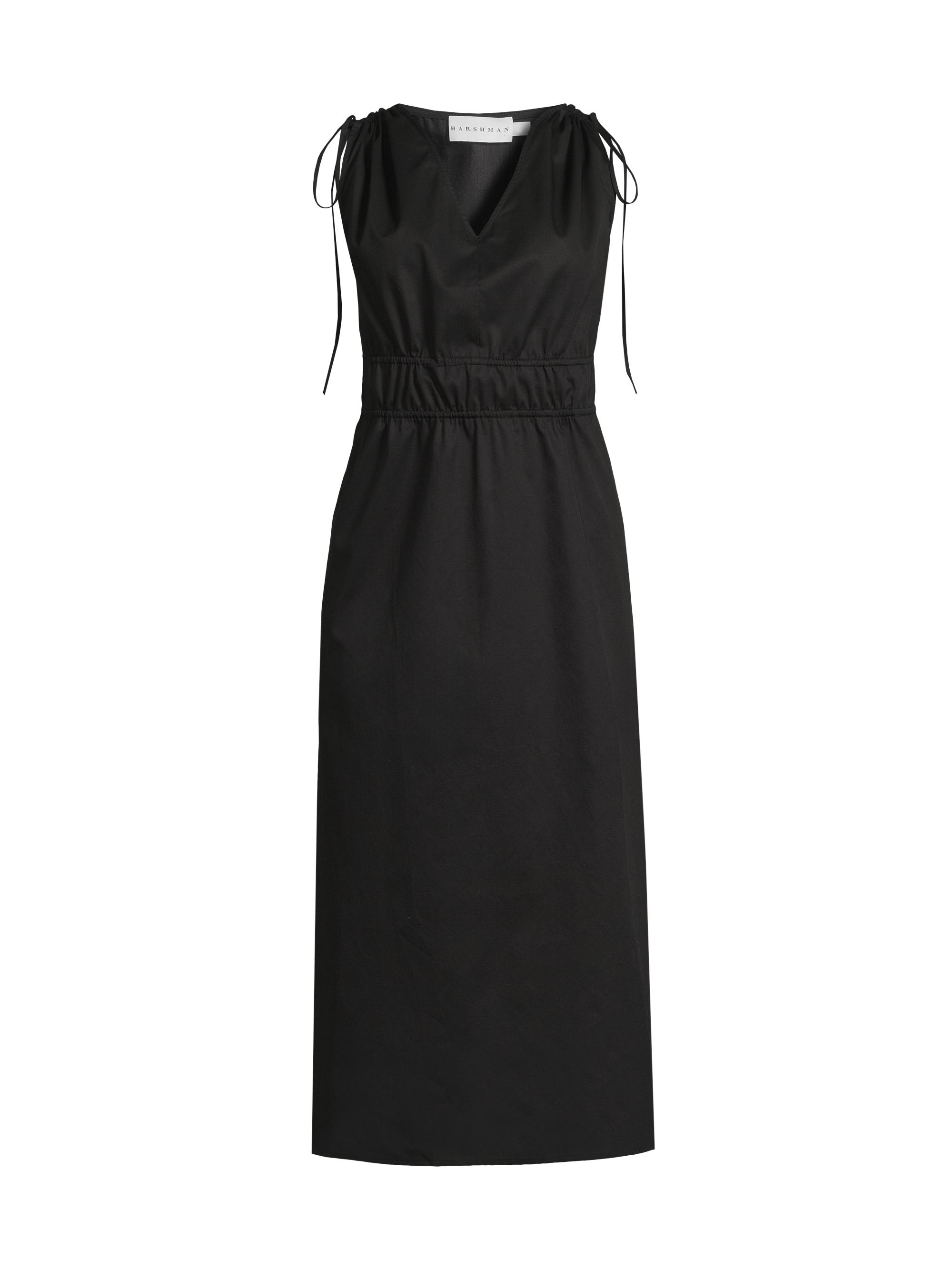 Harshman Women's Eliora Drawstring Sleeveless Midi-Dress - Black