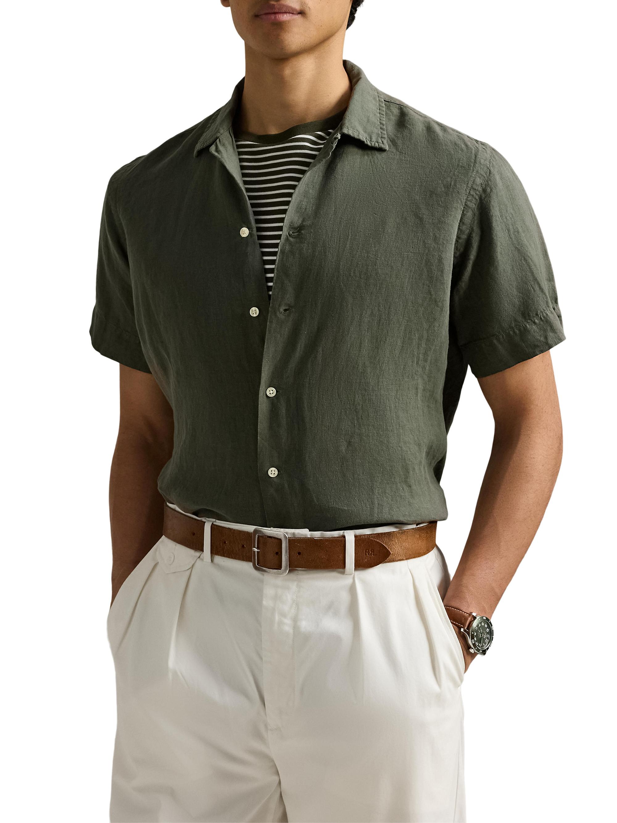 Polo Ralph Lauren Classic-Fit Linen Camp Shirt | Saks Fifth Avenue