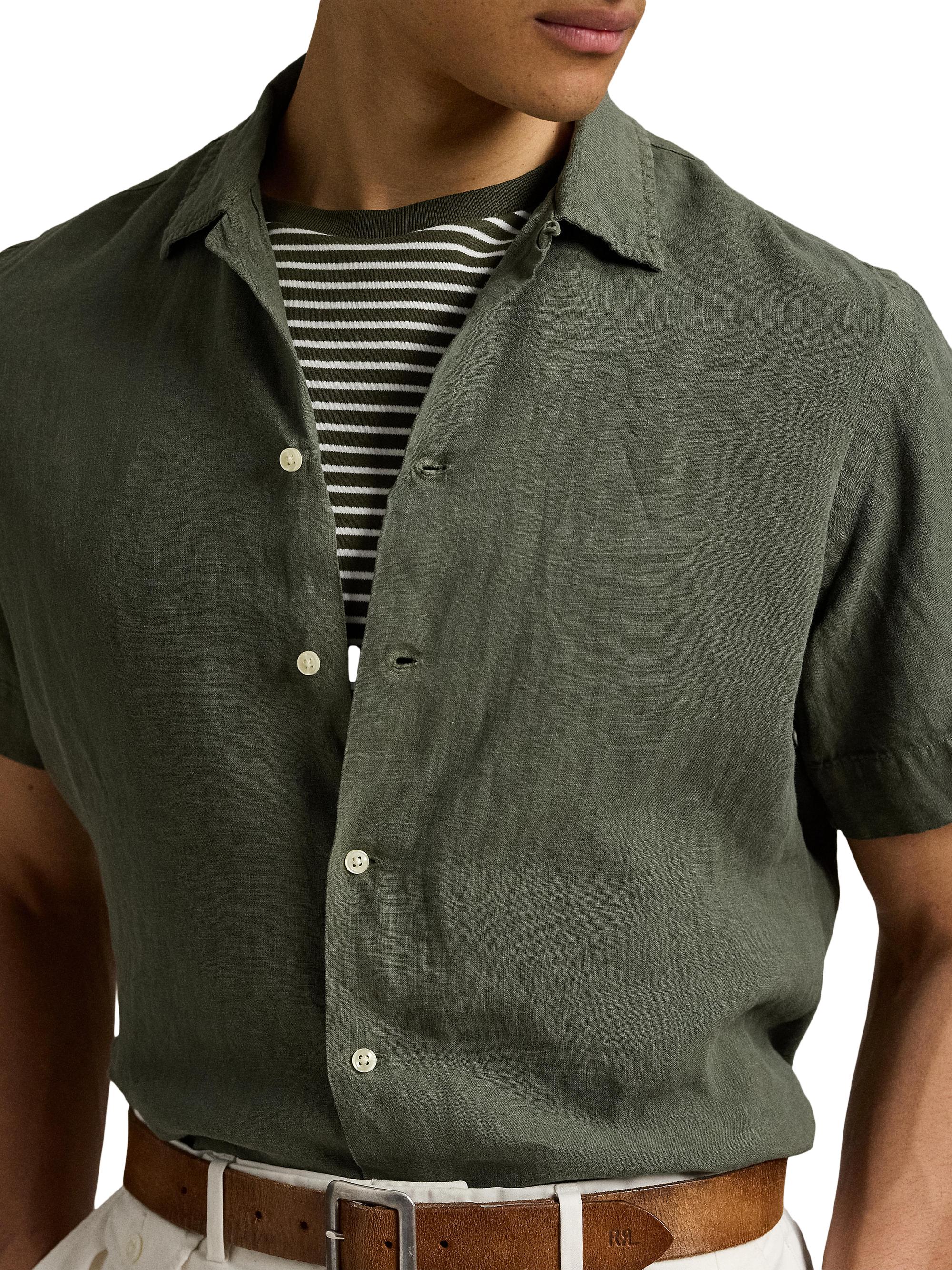 Polo Ralph Lauren Classic-Fit Linen Camp Shirt | Saks Fifth Avenue