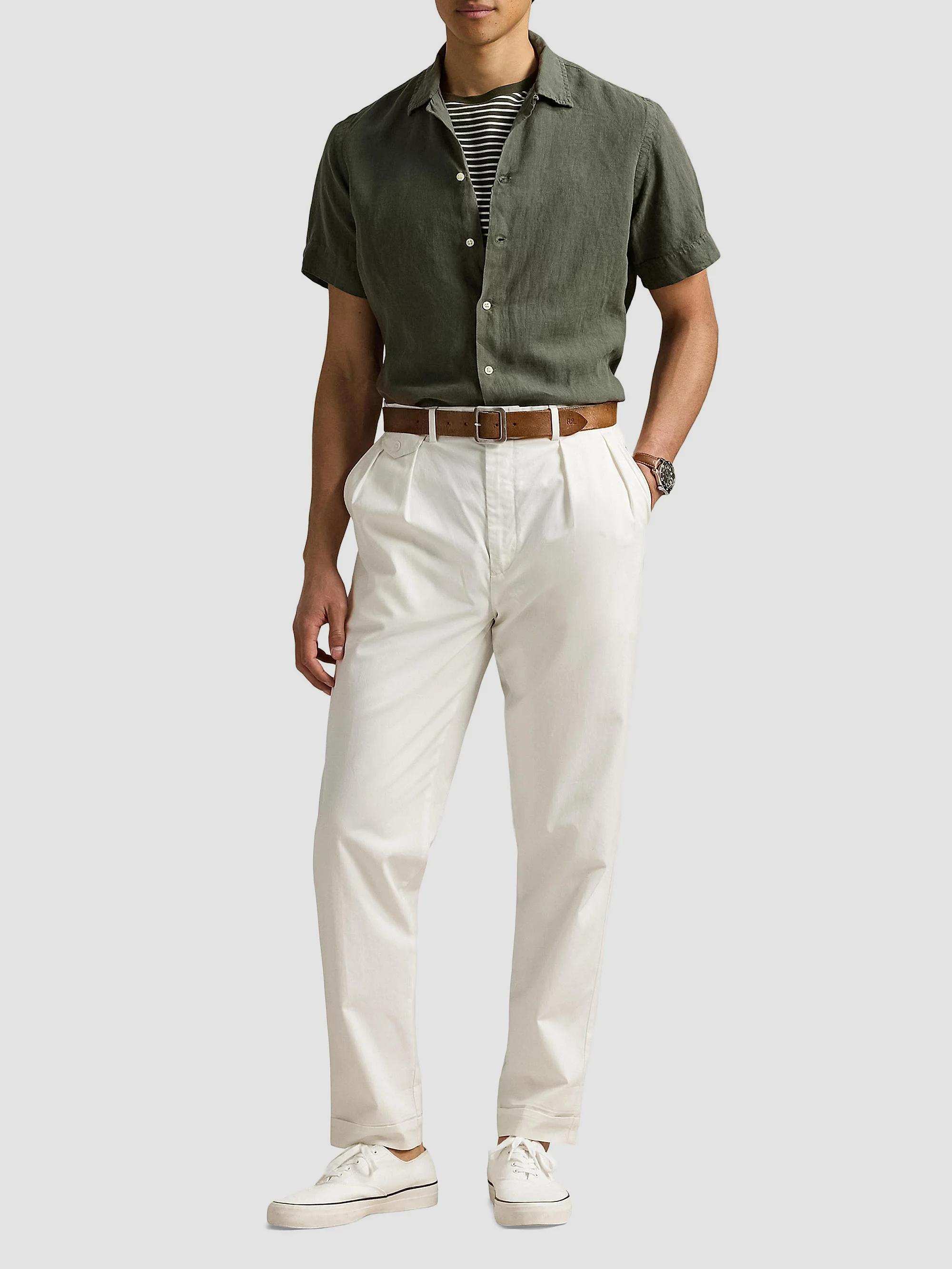 Polo Ralph Lauren Classic-Fit Linen Camp Shirt | Saks Fifth Avenue