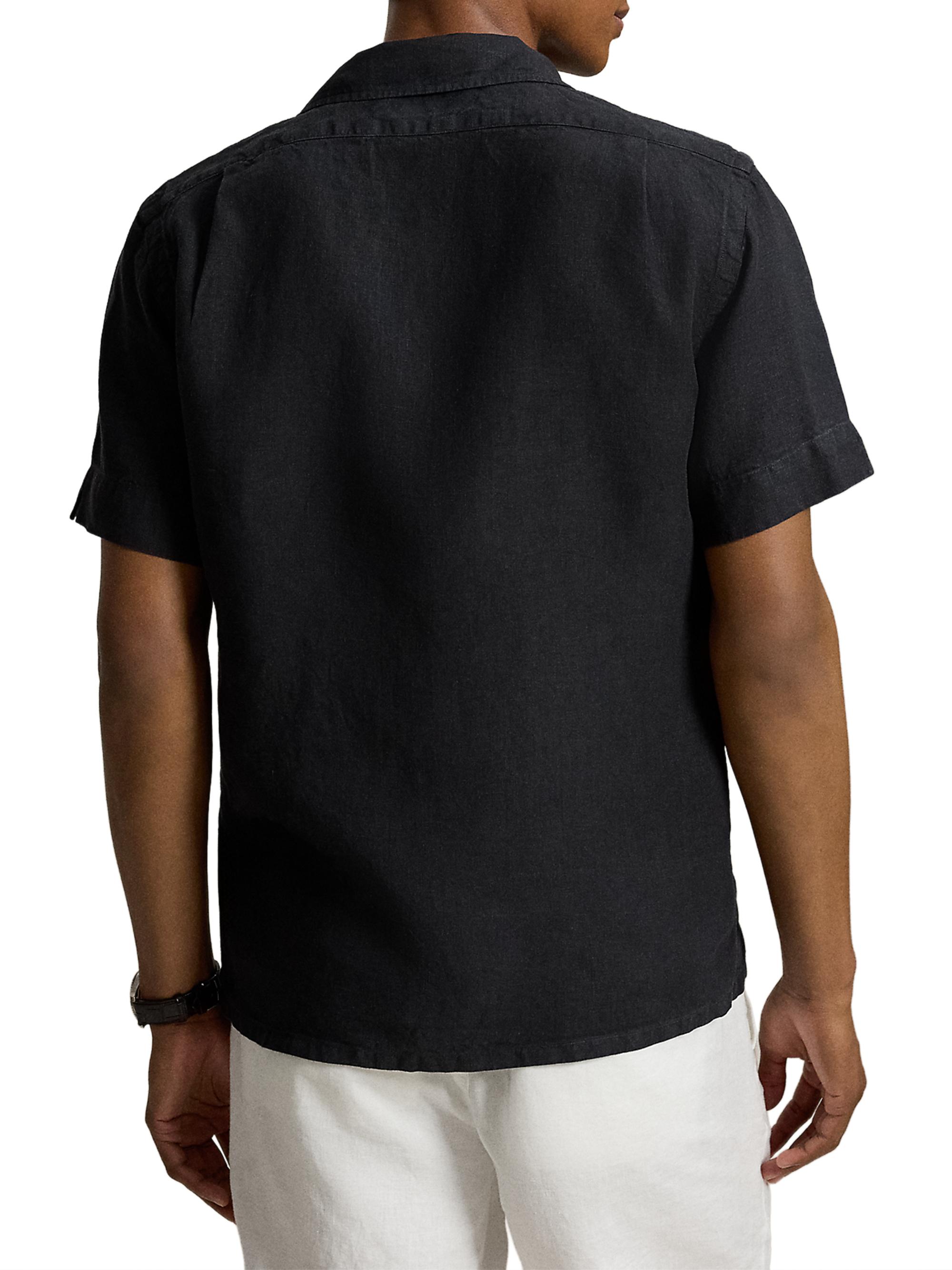Polo Ralph Lauren Men's Classic-Fit Linen Camp Shirt - Polo Black | Thumbnail 4