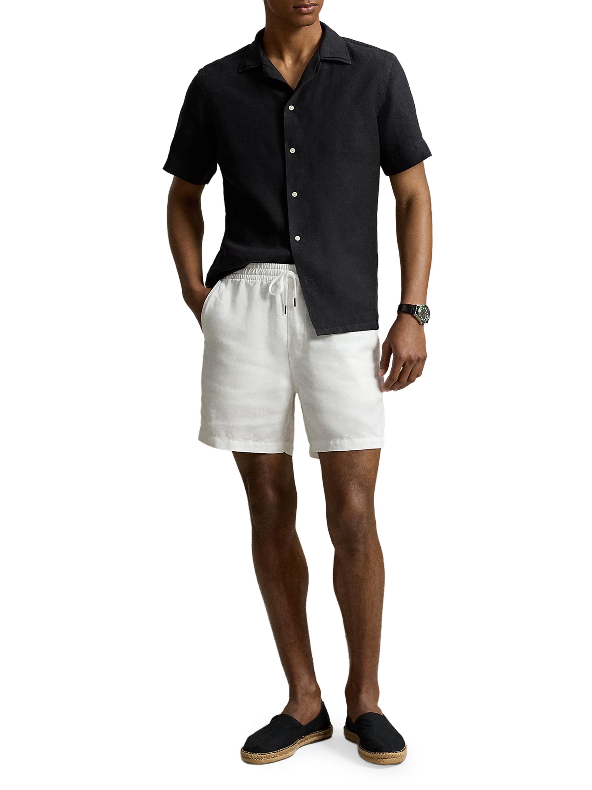 Polo Ralph Lauren Men's Classic-Fit Linen Camp Shirt - Polo Black | Thumbnail 2