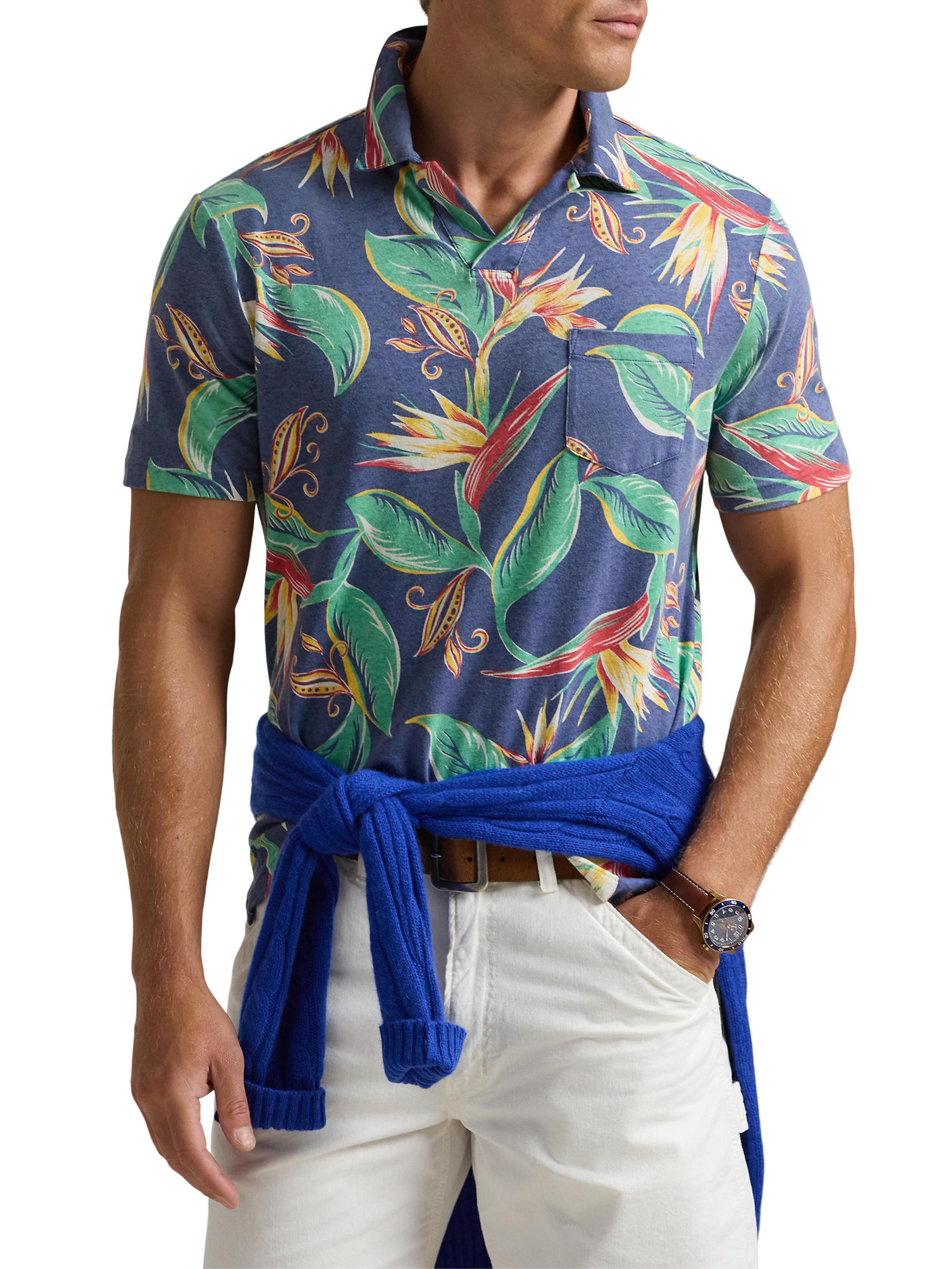 Polo Ralph Lauren Tropical Slim-Fit Polo Shirt | Saks Fifth Avenue
