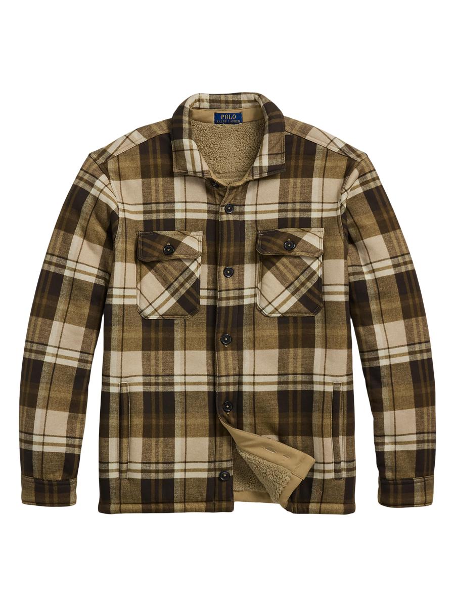 Polo Ralph Lauren Plaid Fleece Shirt Jacket | Saks Fifth Avenue