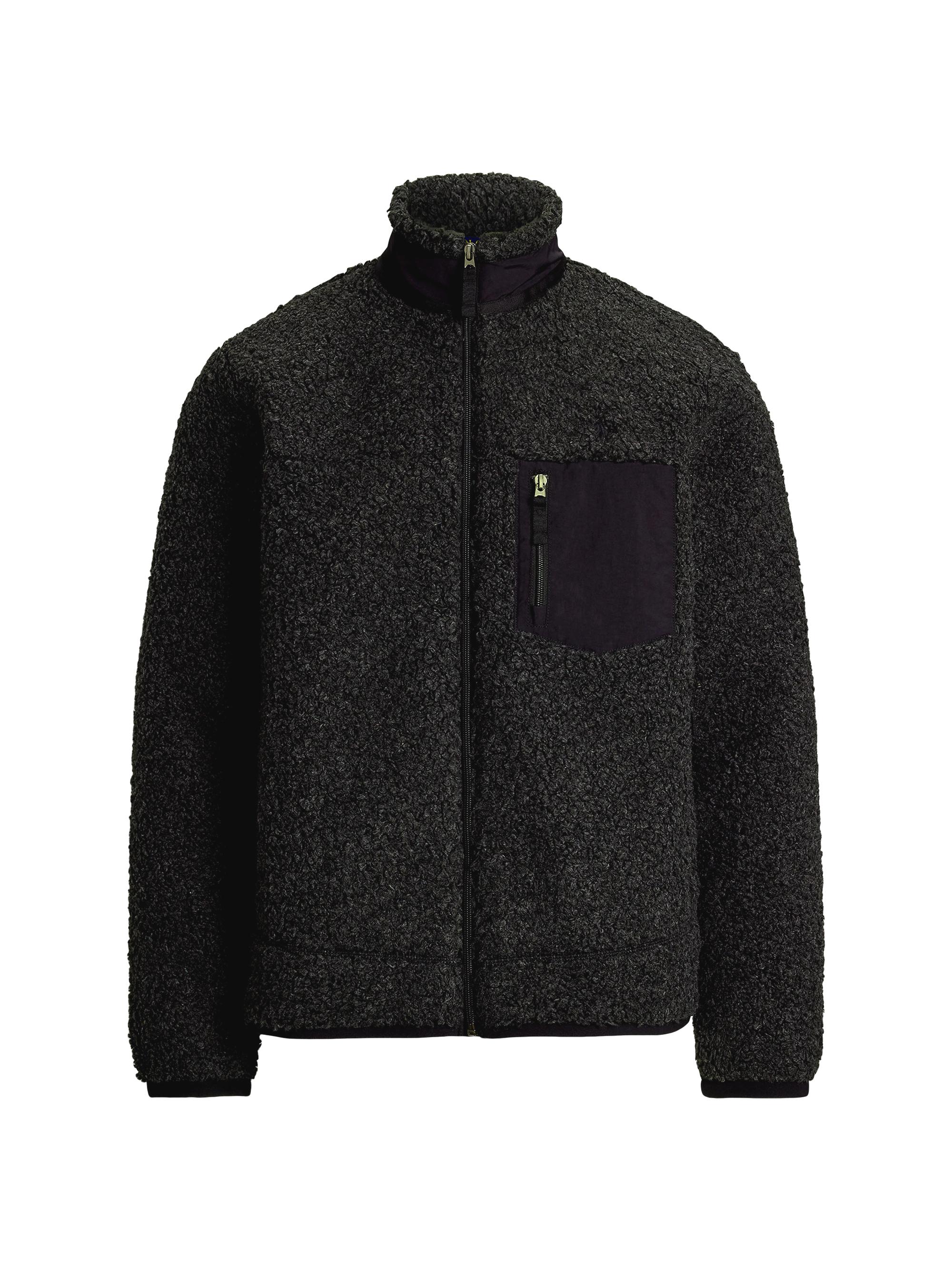 Polo Ralph Lauren Men's Pile Fleece Hybrid Jacket - Black Marl Heather