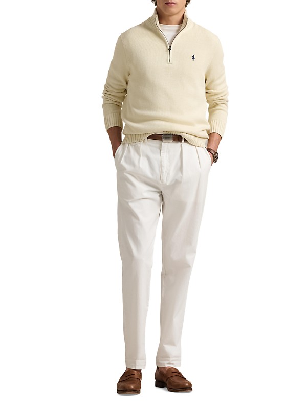 Shop Polo Ralph Lauren Cotton Knit Quarter-Zip Sweater Shop Polo Ralph Lauren Cotton Knit Quarter-Zip Sweater