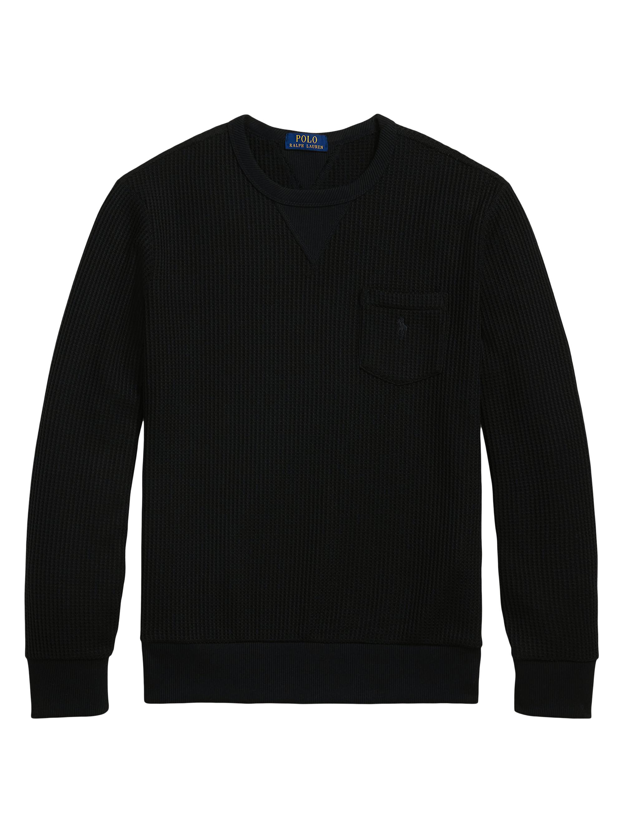 Polo Ralph Lauren Men's Waffle-Knit Sweatshirt - Polo Black