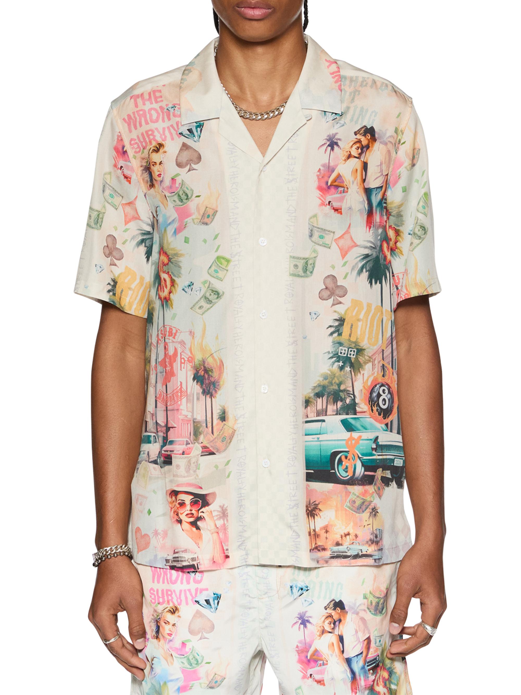 Ksubi Men's Democrazy World Order Resort Shirt