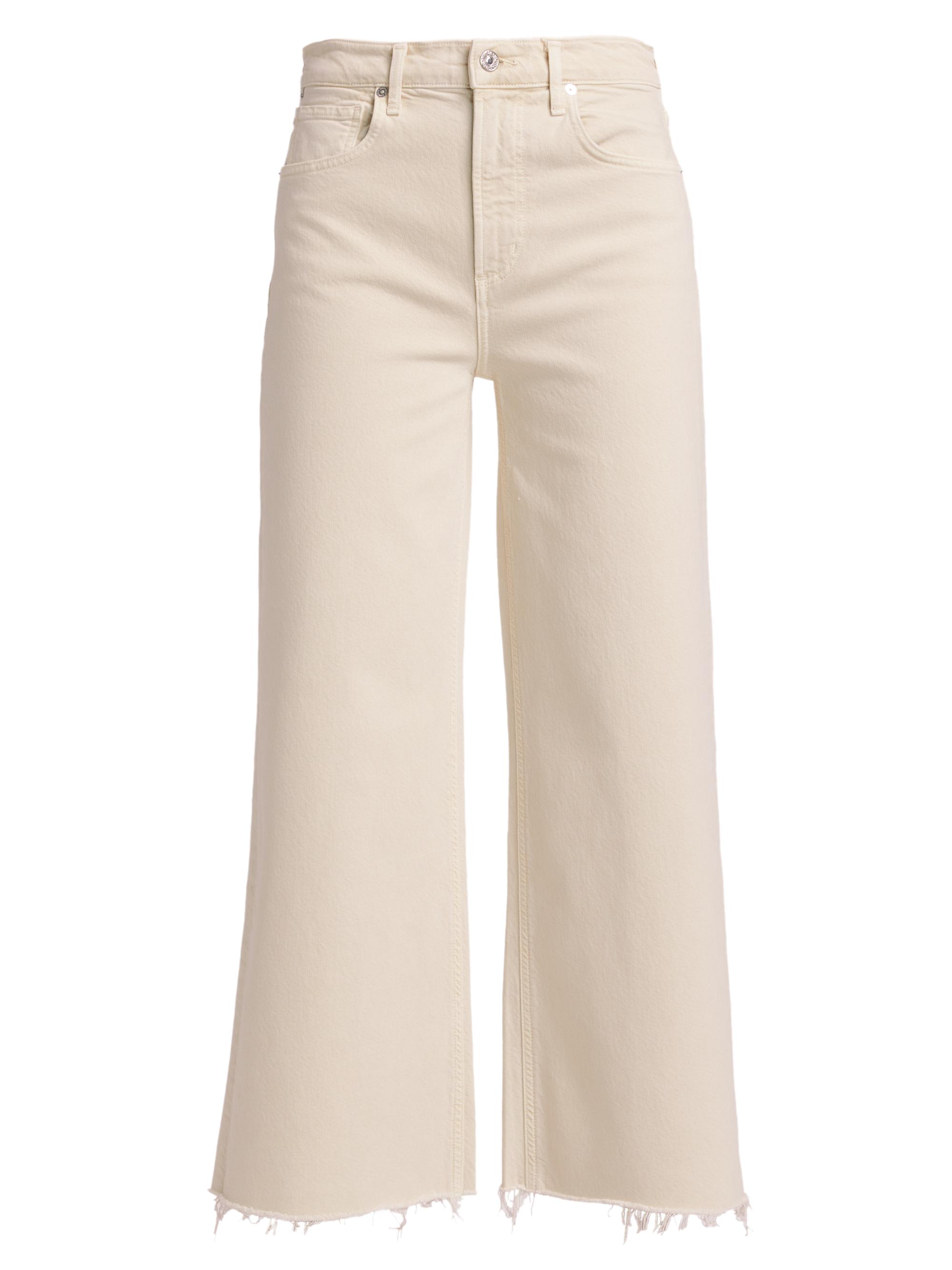 Citizens of Humanity Women's Lyra Crop Wide-Leg Jeans - Almondette Medium Light Brown
