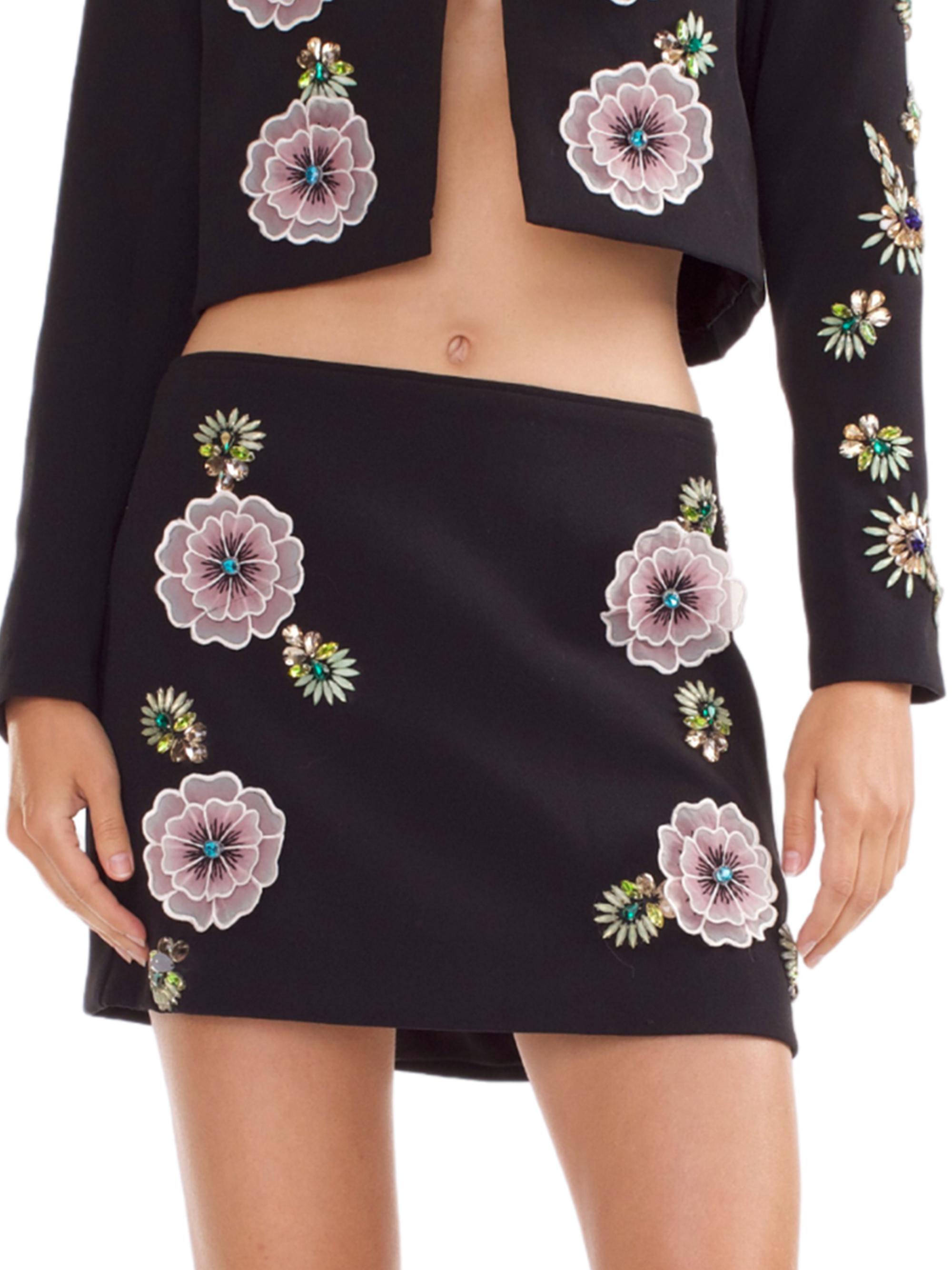 Cynthia Rowley Women's Embellished Miniskirt - Grey