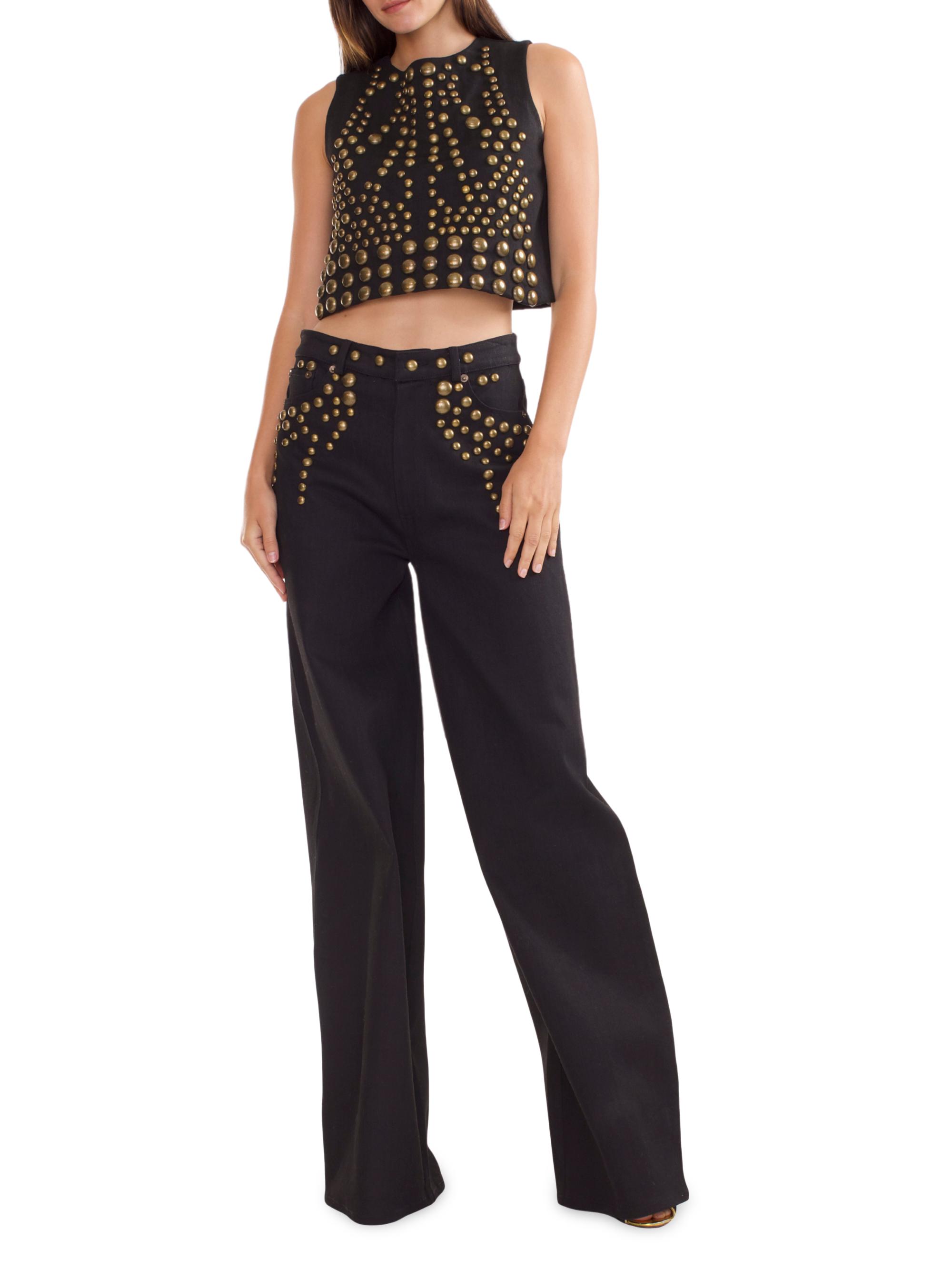 YARIK studded Flared jeans