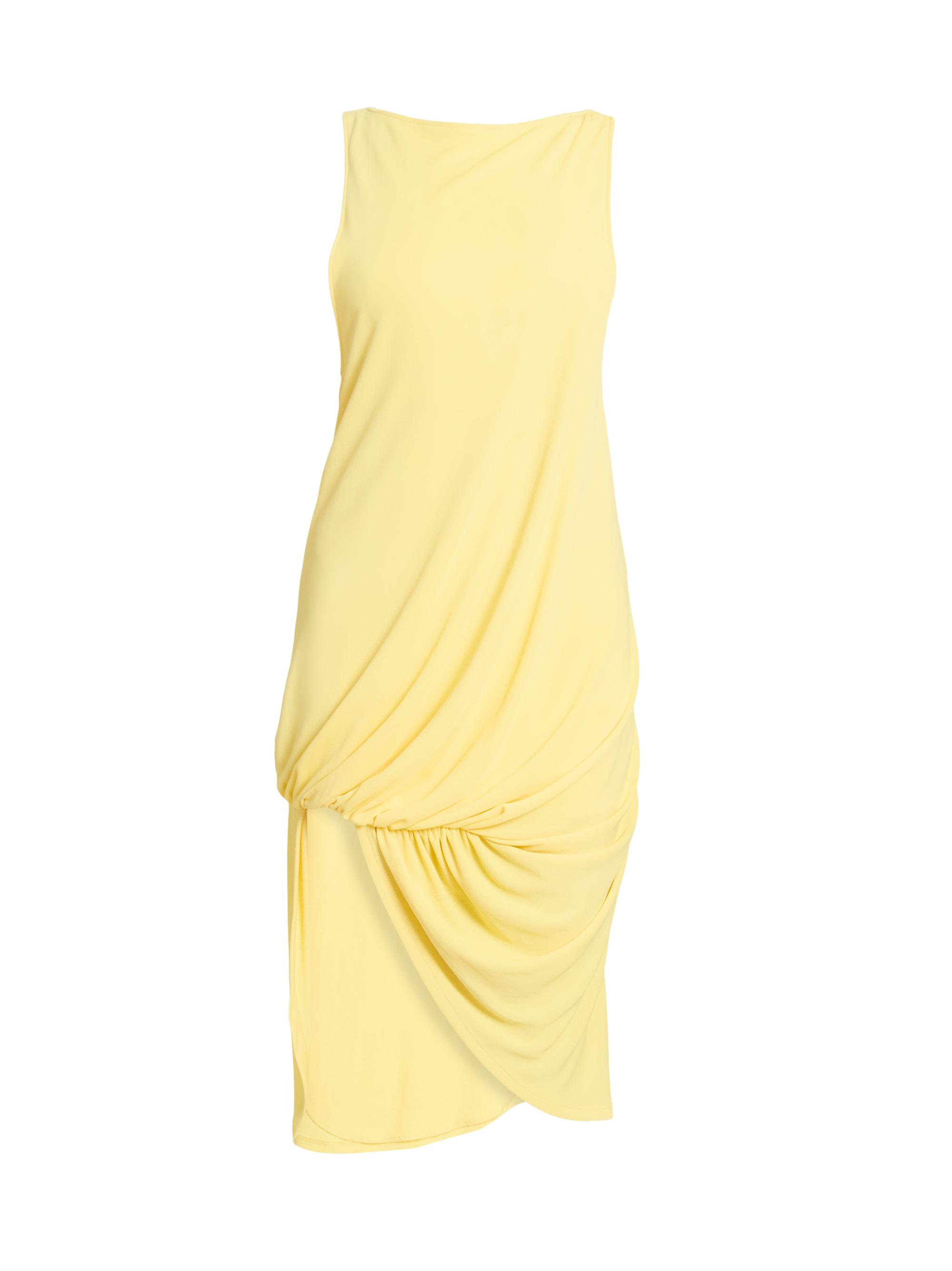 Jacquemus Women's Peplo Draped Pickup Midi-Dress - Yellow