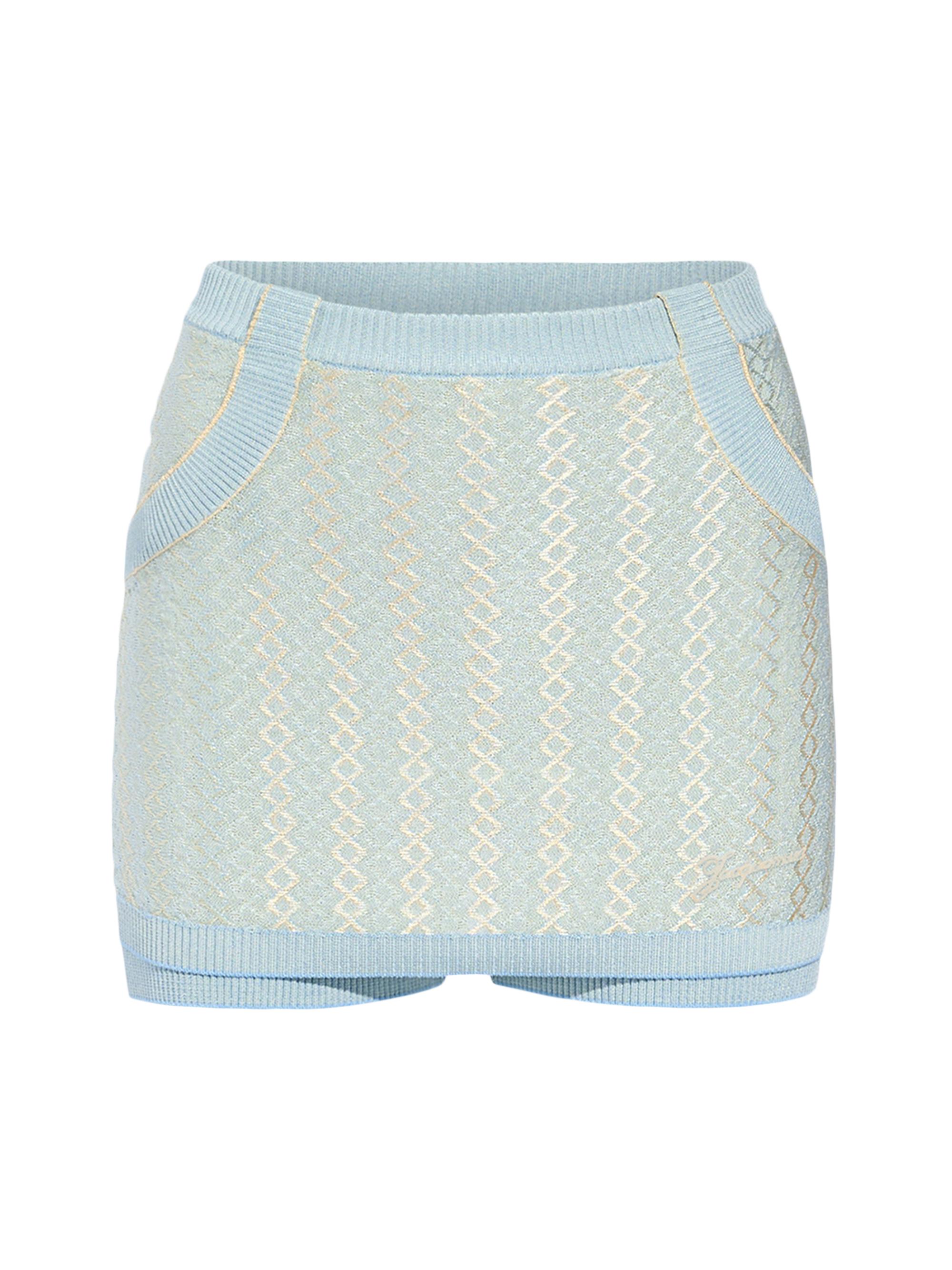 Jacquemus Women's Printed Knit Shorts - Multi Blue