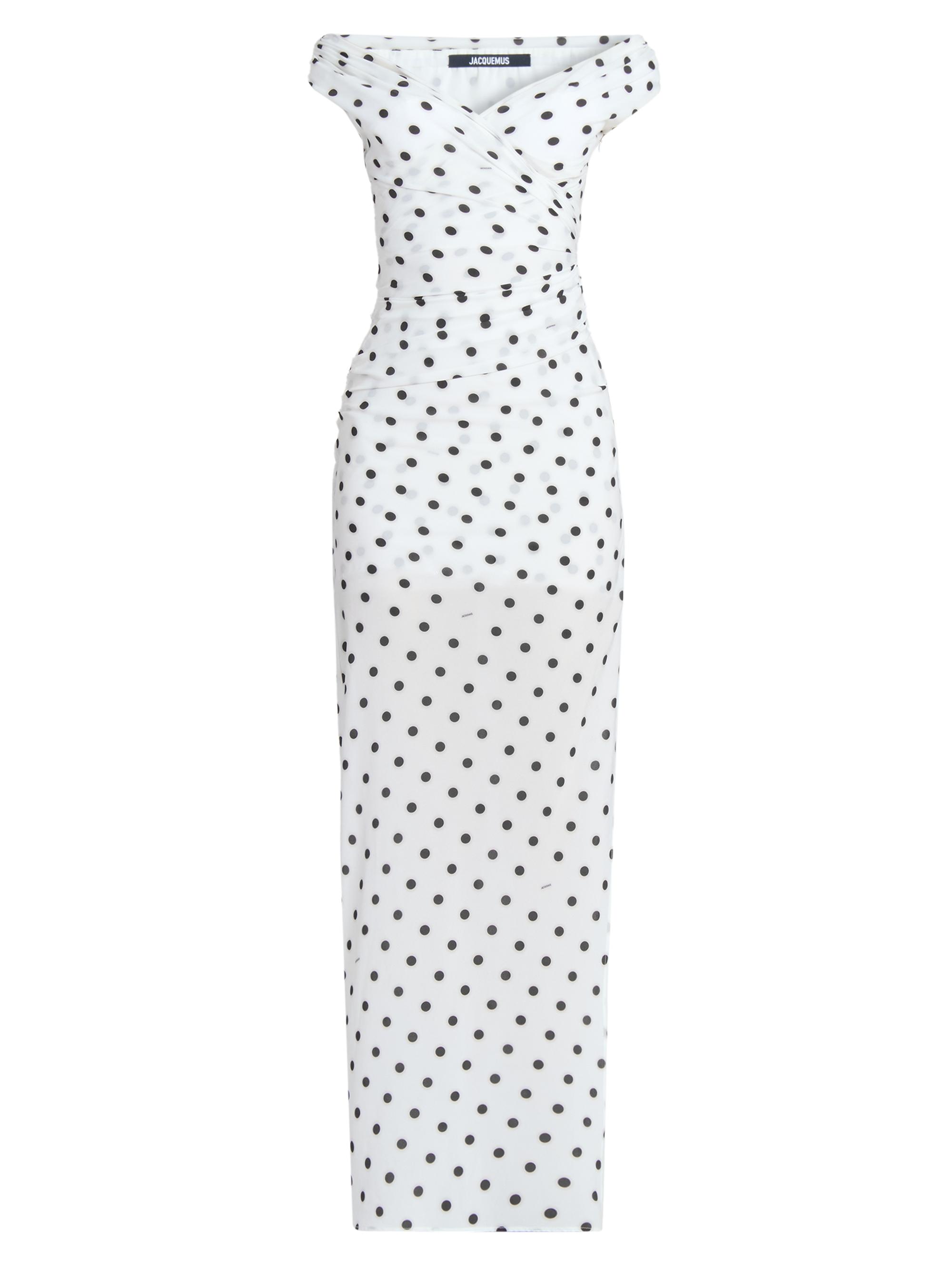 Jacquemus Women's Rita Polka Dot Sheath Gown - Prints Dots