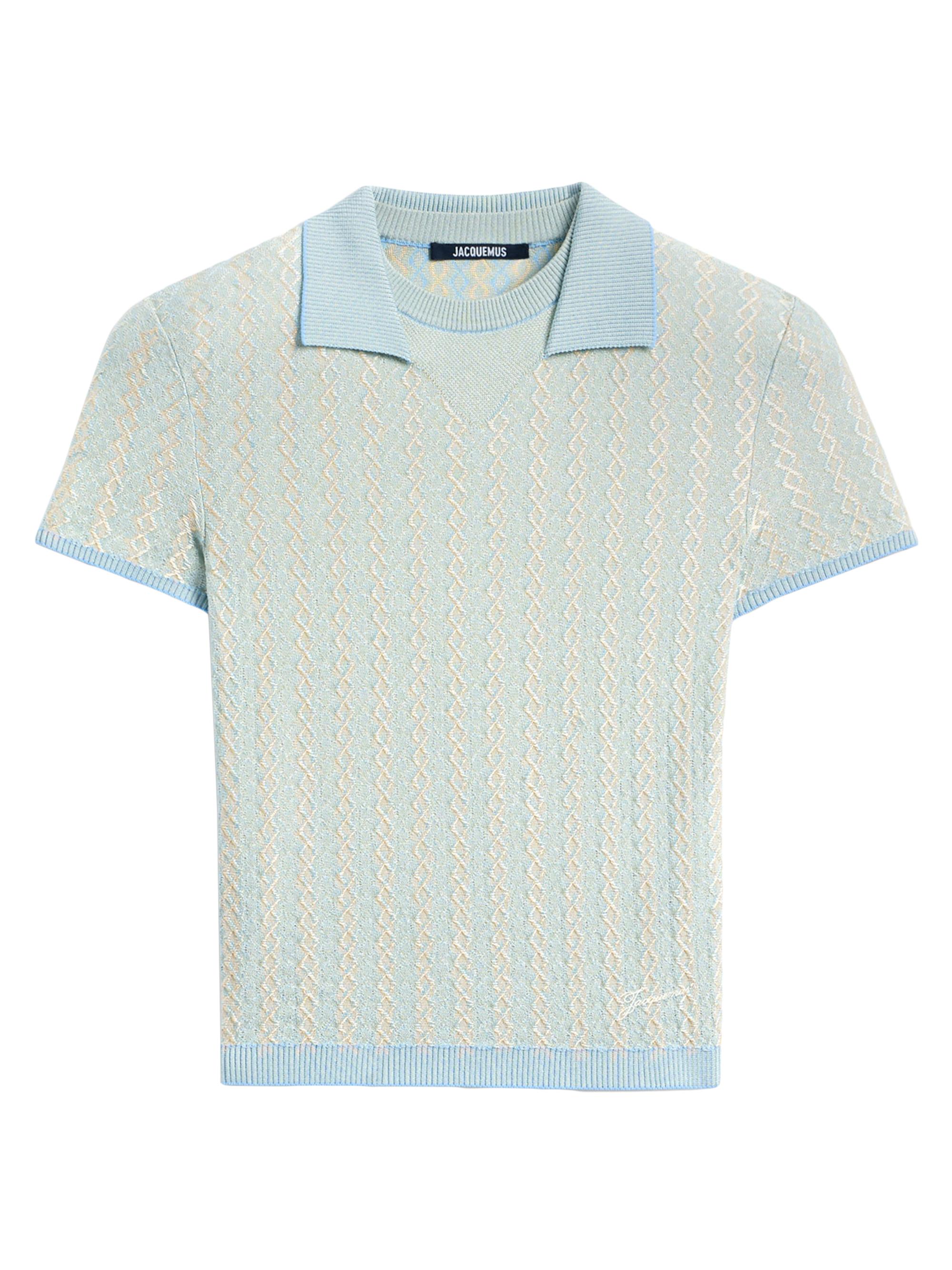 Jacquemus Women's Pattered Polo Shirt - Multi Blue