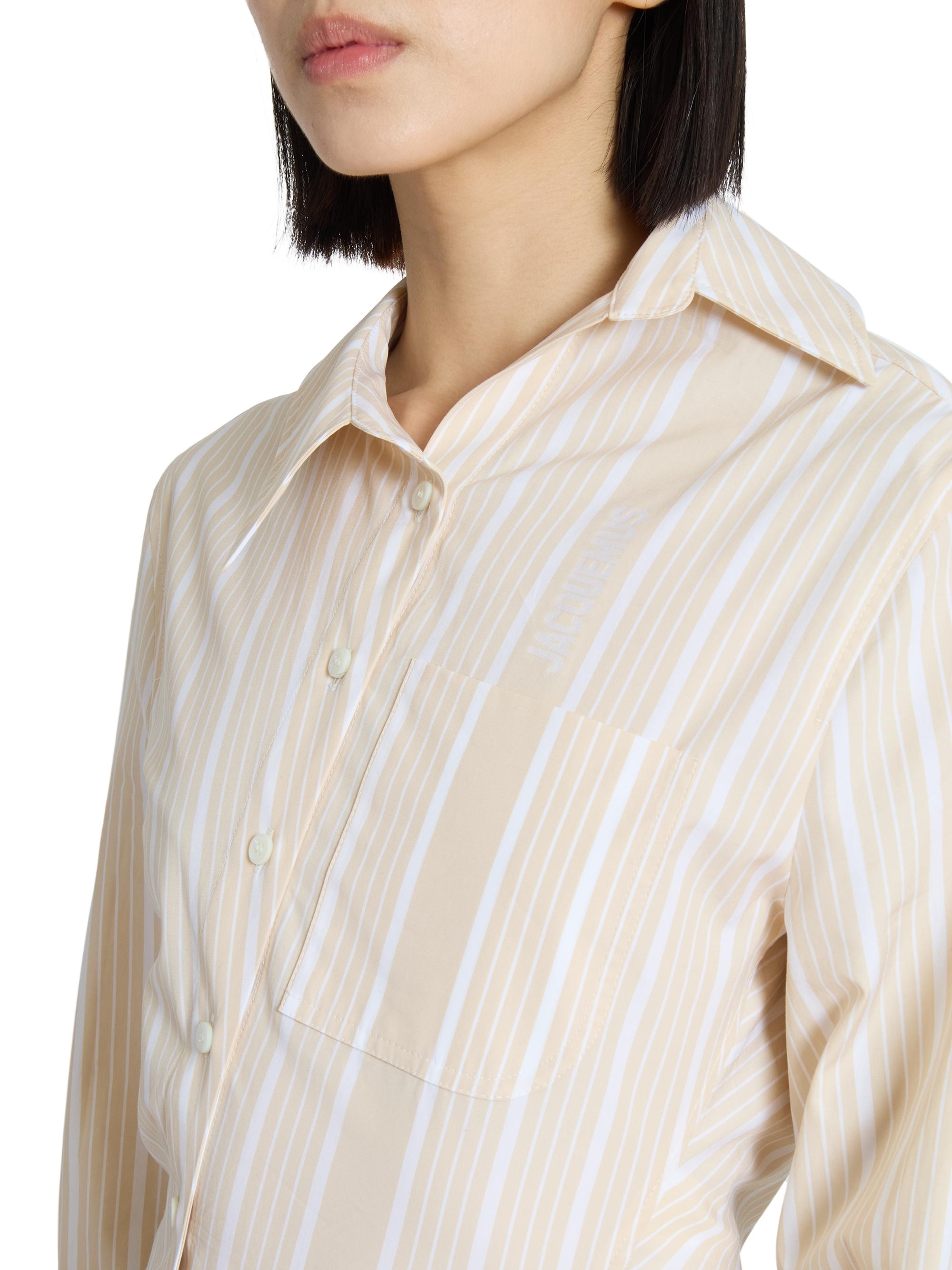 Jacquemus Pablo Stripe Asymmetric Shirt | Saks Fifth Avenue