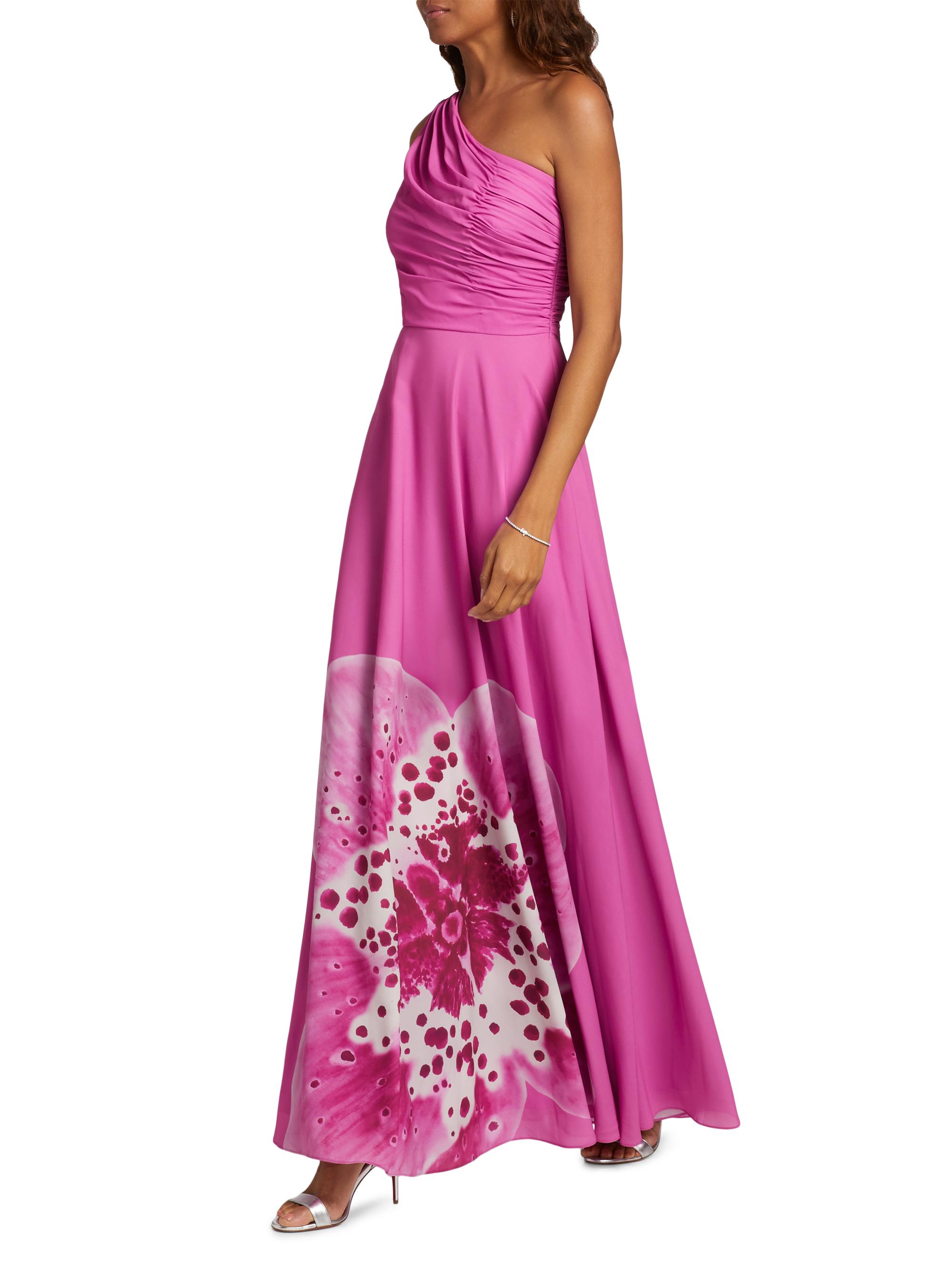 Amur Atlas Floral One-Shoulder Gown | Saks Fifth Avenue