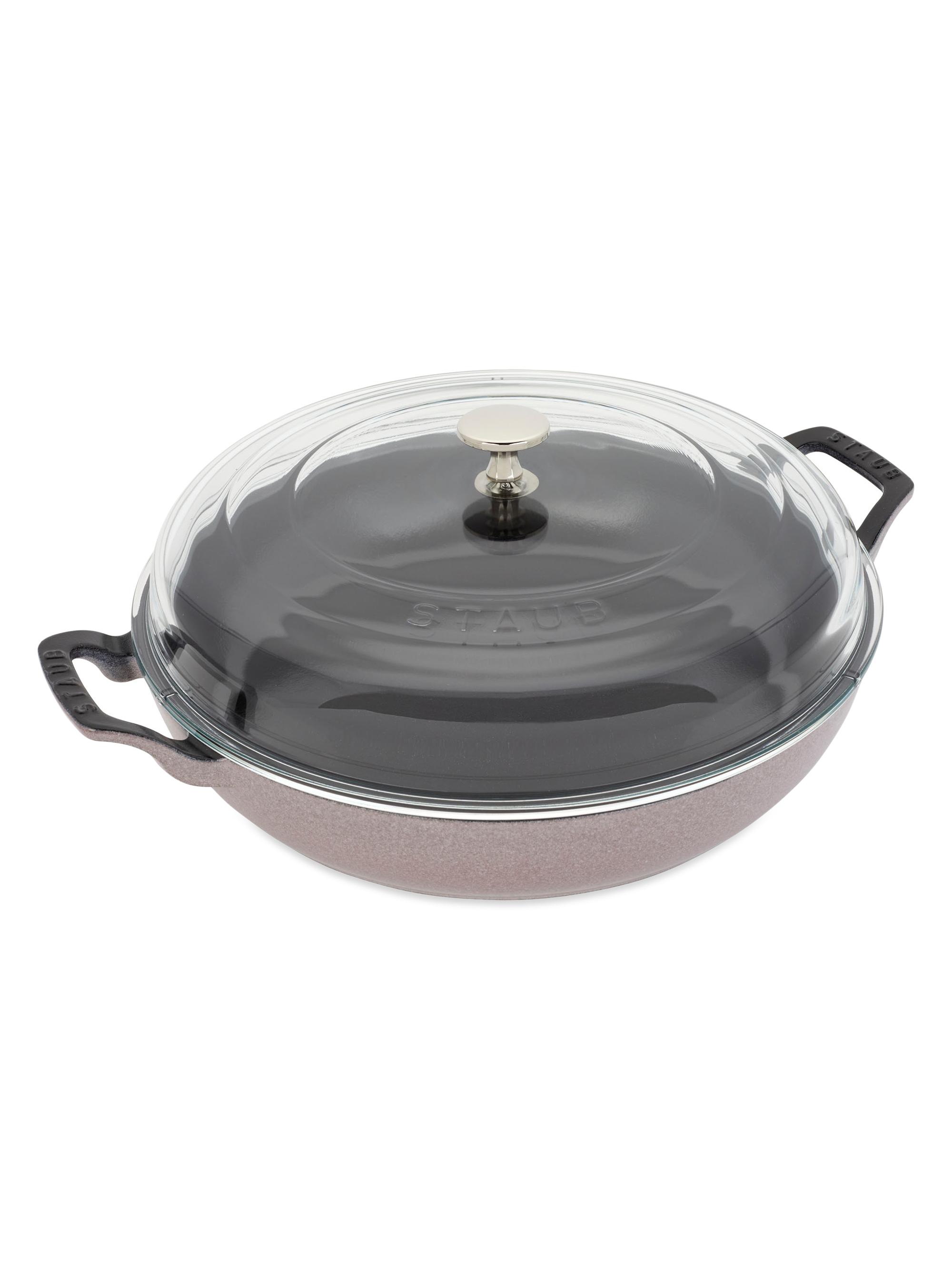 Staub Cast Iron 3.5-qt Braiser with Glass Lid - Citron