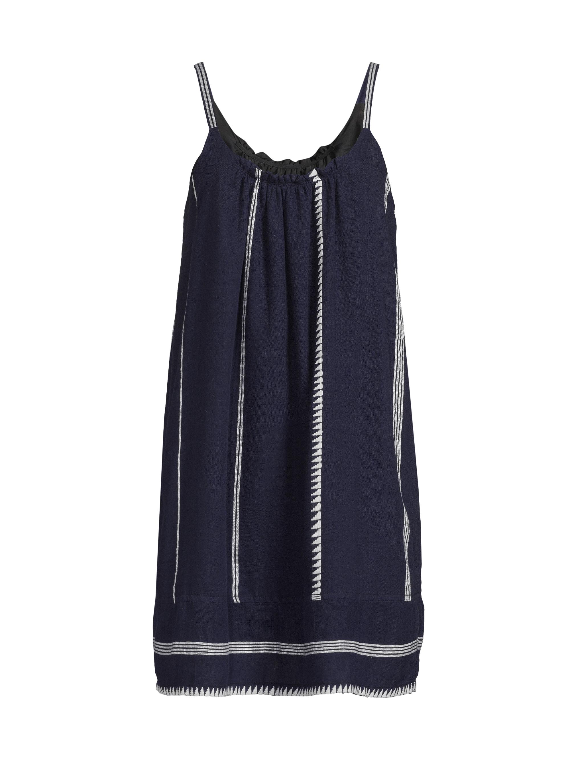 lemlem Women's Zina Cotton Scoopneck Minidress - Navy