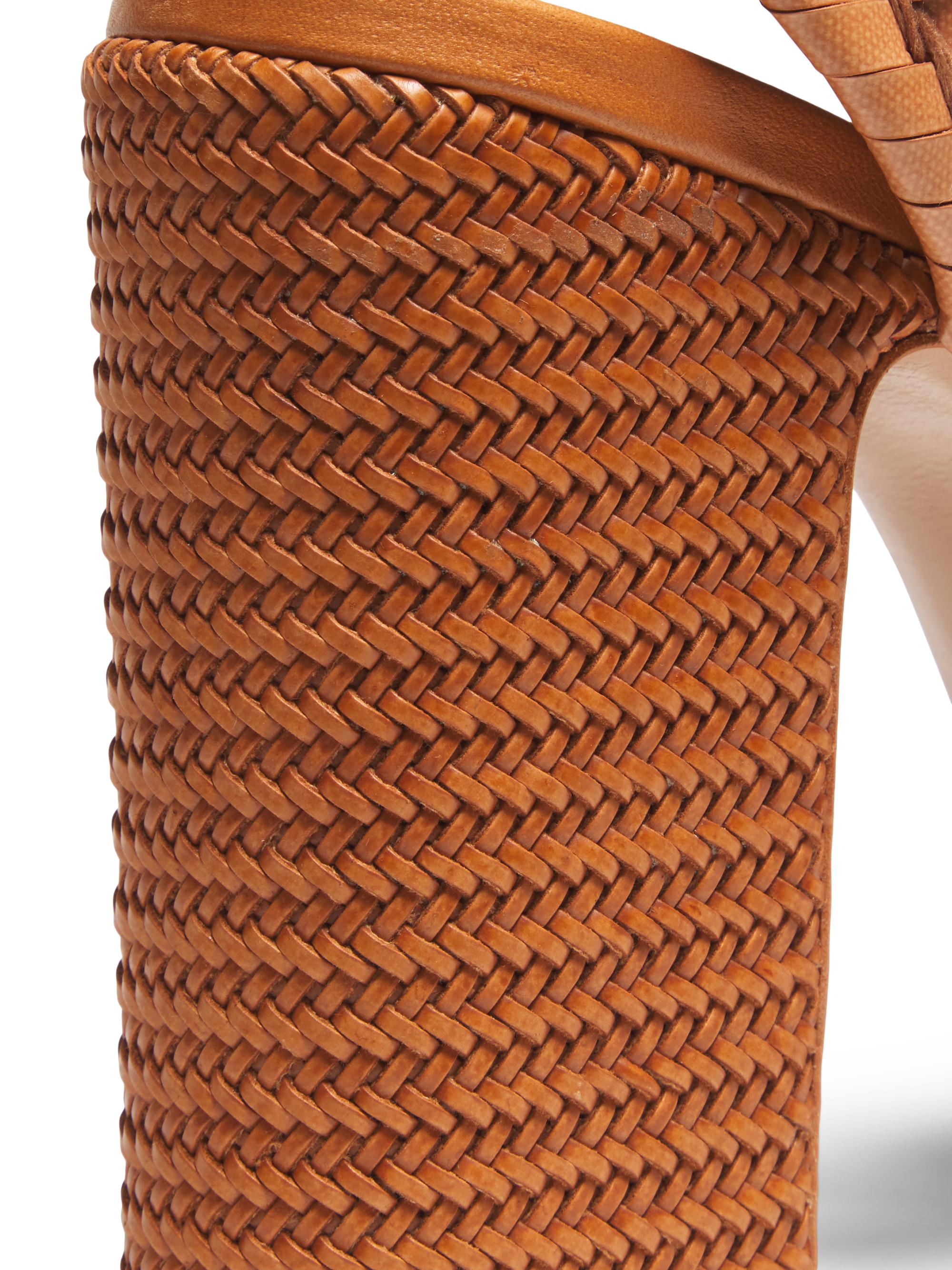 Schutz Khari 100MM Knotted Leather Platform Sandals | Saks Fifth
