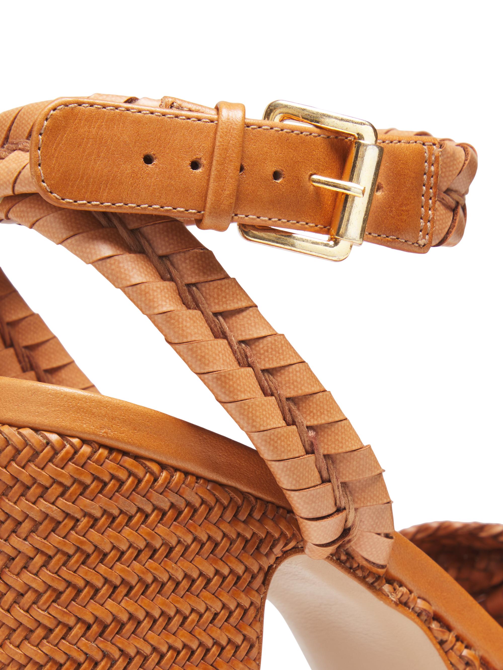 Schutz Khari 100MM Knotted Leather Platform Sandals | Saks Fifth