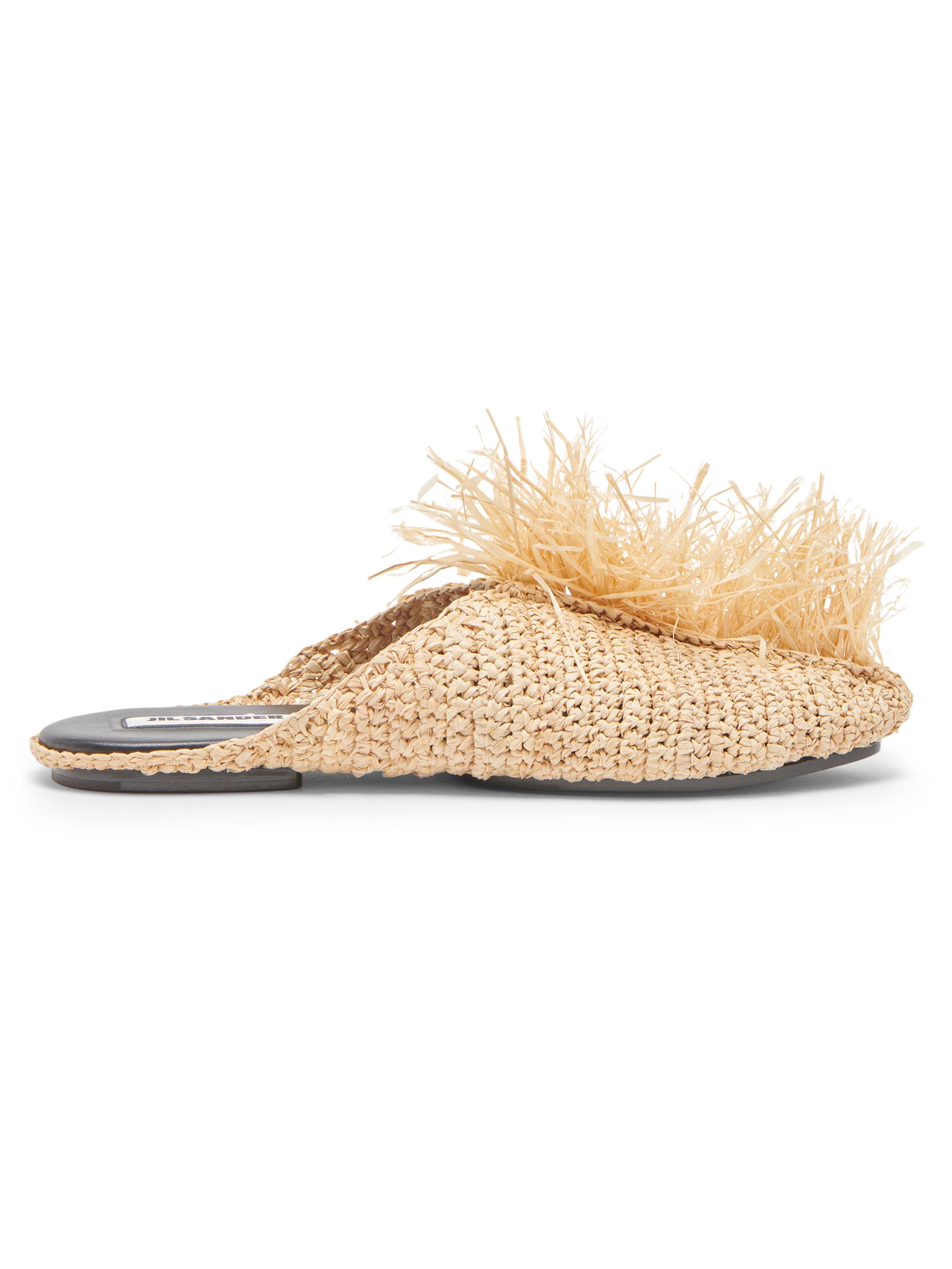 Jil Sander Women's Raffia Palm Slippers - Natural
