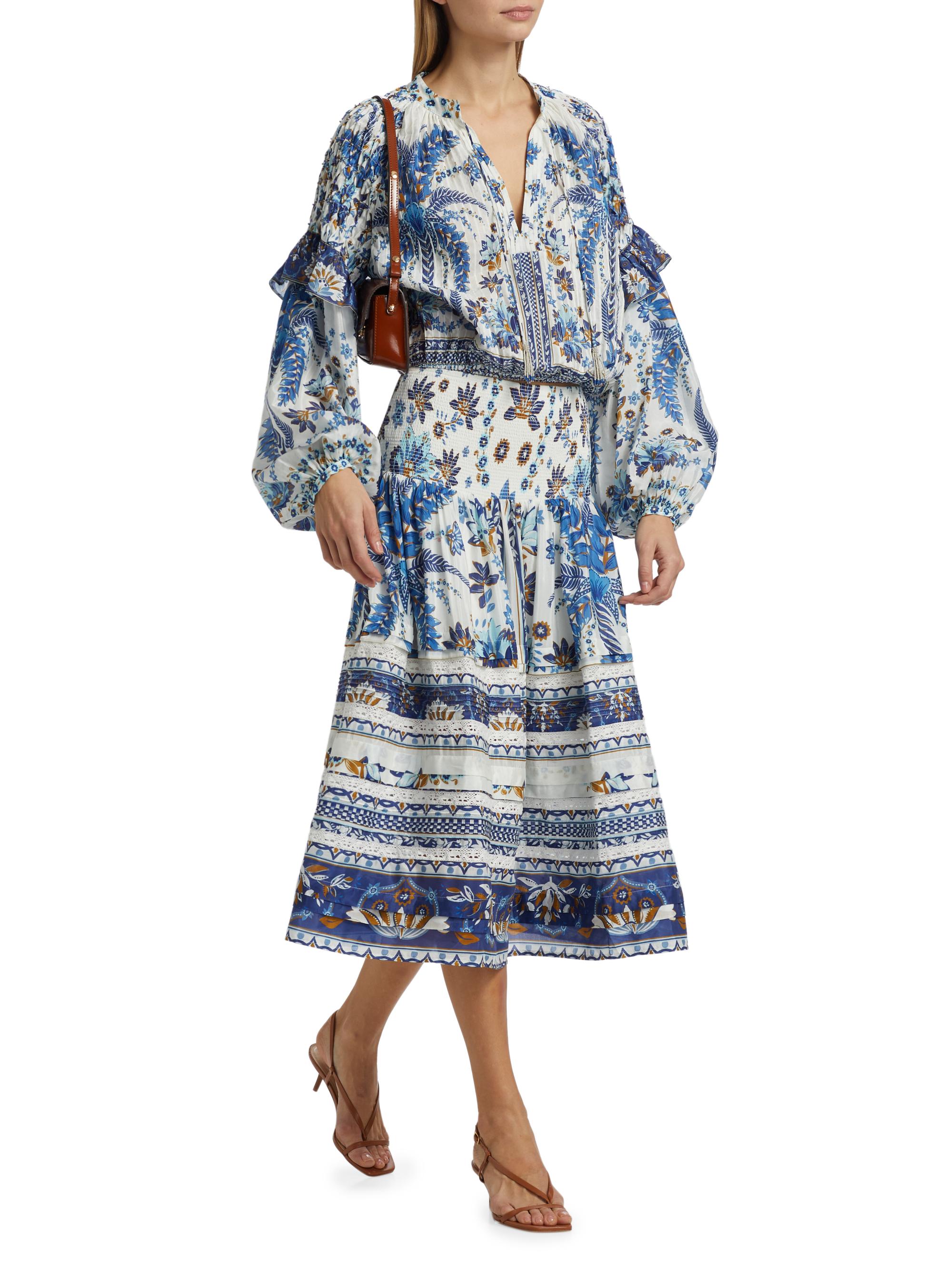 ana tapestry midi dress Farm Rio Active Ana Tapestry Strapless Midi Dress - Ana Tapestry Pink