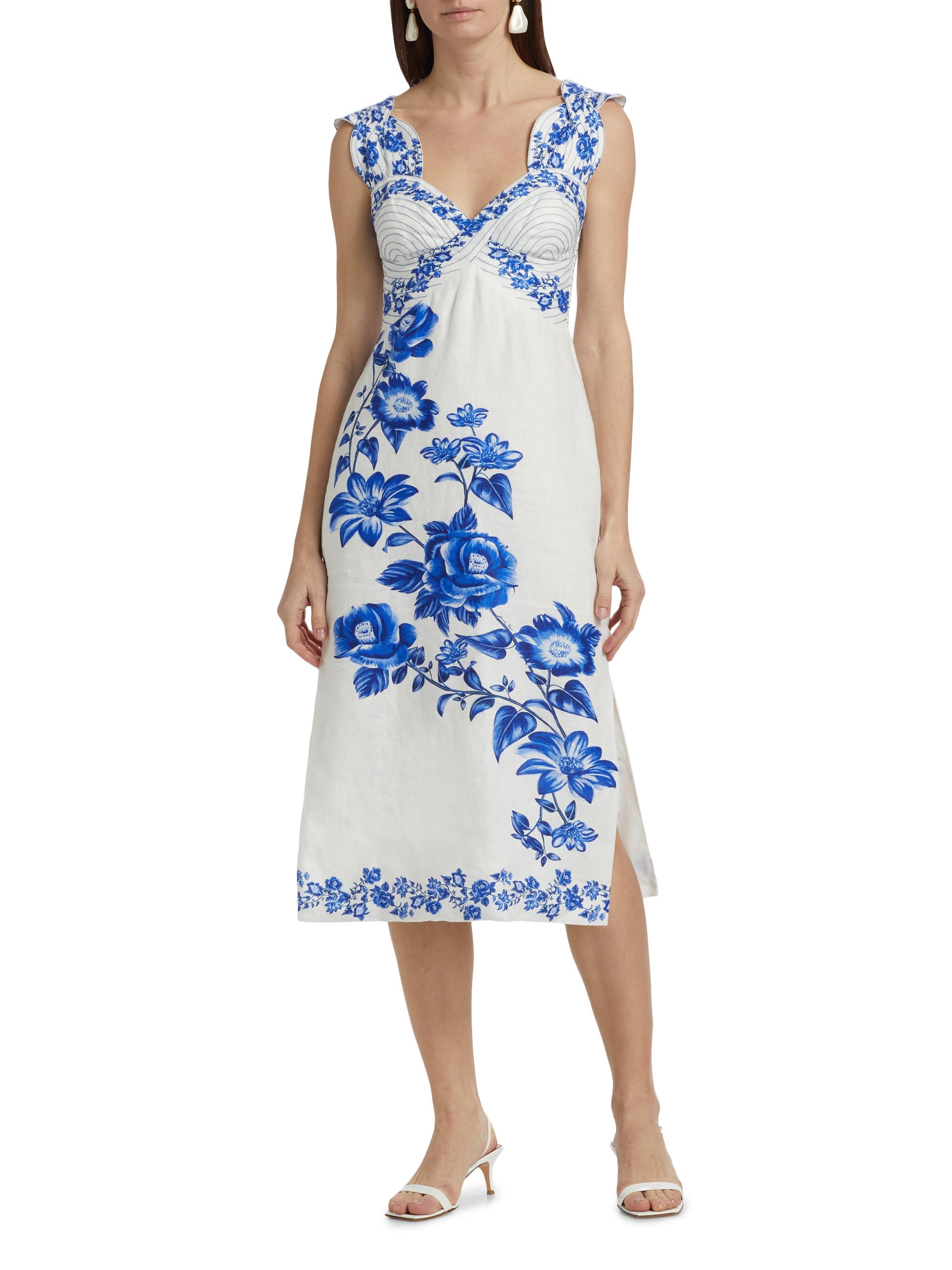 knee length dresses for ladies FARM RIO Sleeveless Maxi Dress In Flowers Arch Black