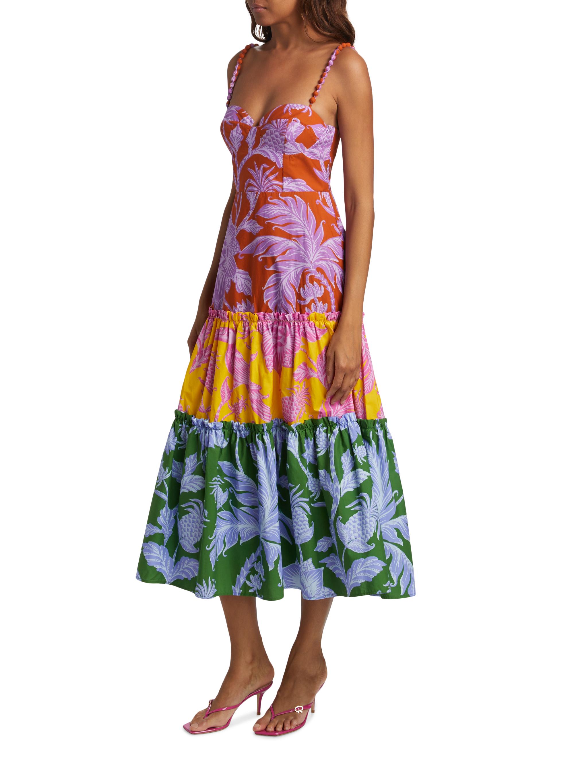 Tropical Swing Dress Tropical Swing Green Sleeveless Midi Dress