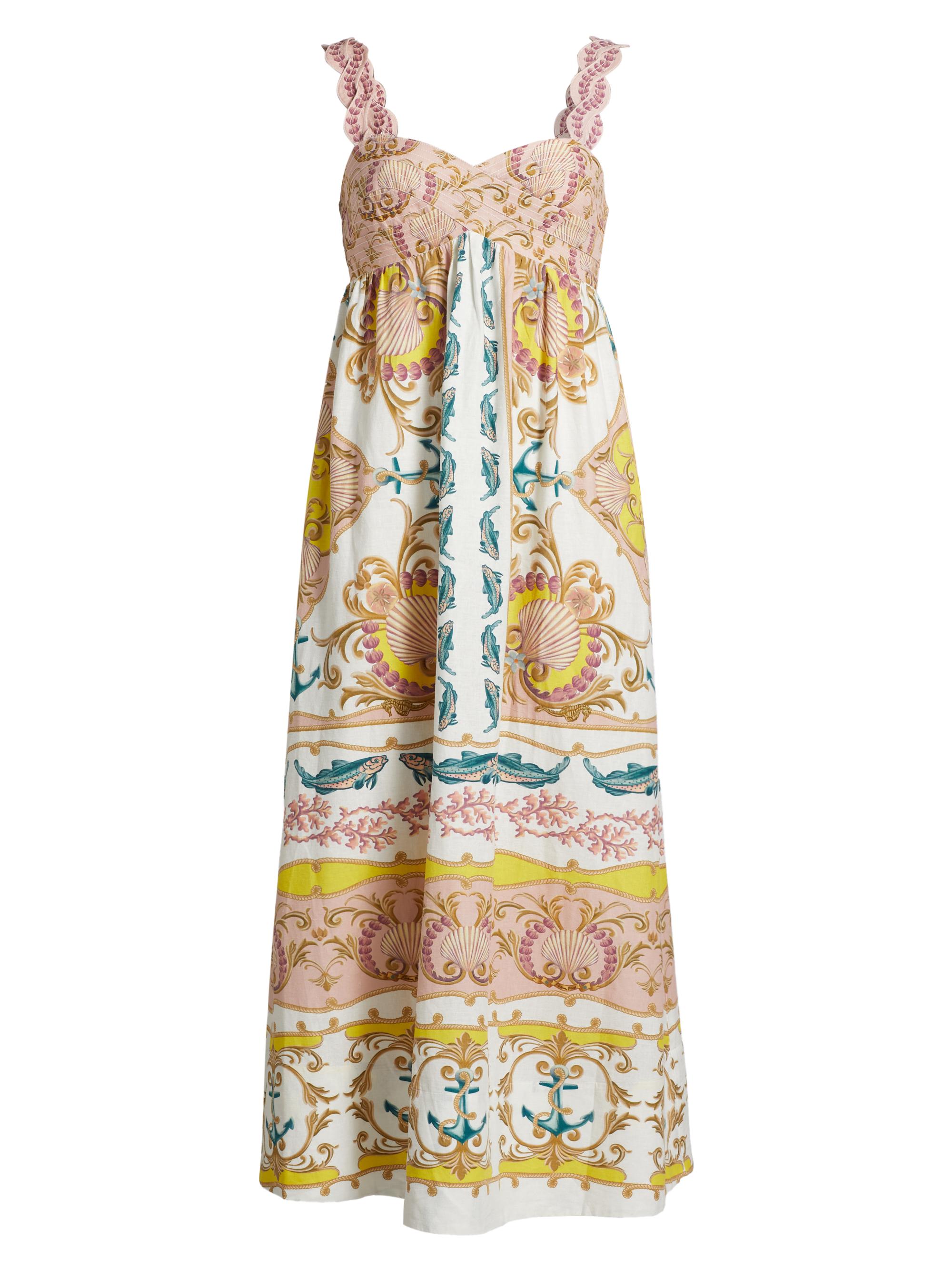 Farm Rio Women's Maritime Magic Sleeveless Maxi Dress - Off White