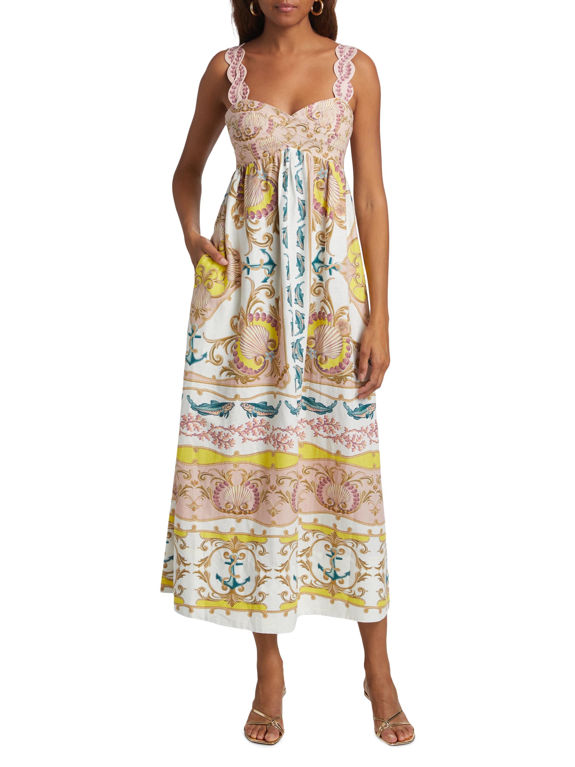 Modern Maritime Shift Maxi Dress
